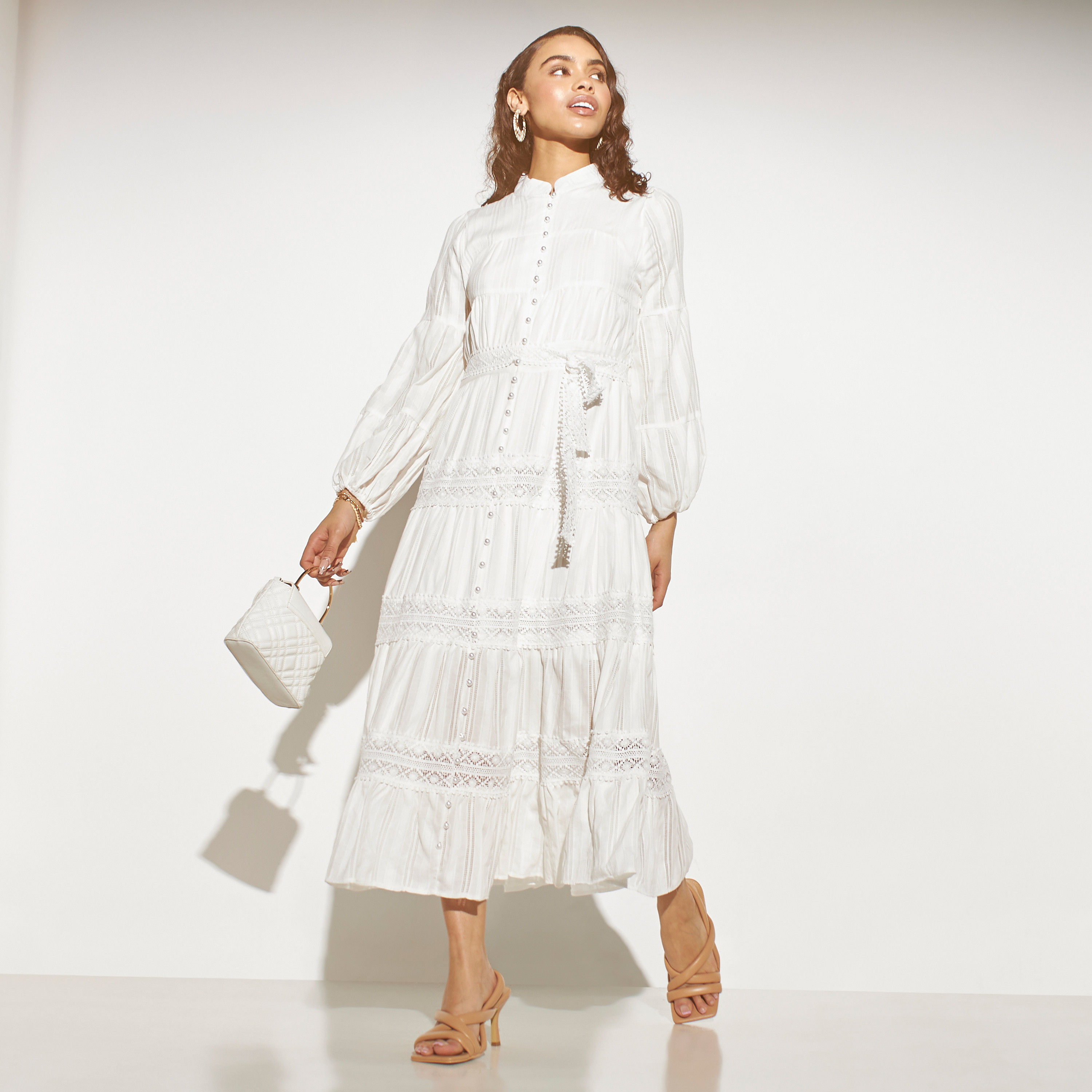 فستان طويل شيفلي متعدد الطبقات بأربطة من تو إكستريمز-women-clothing-dresses-image-8