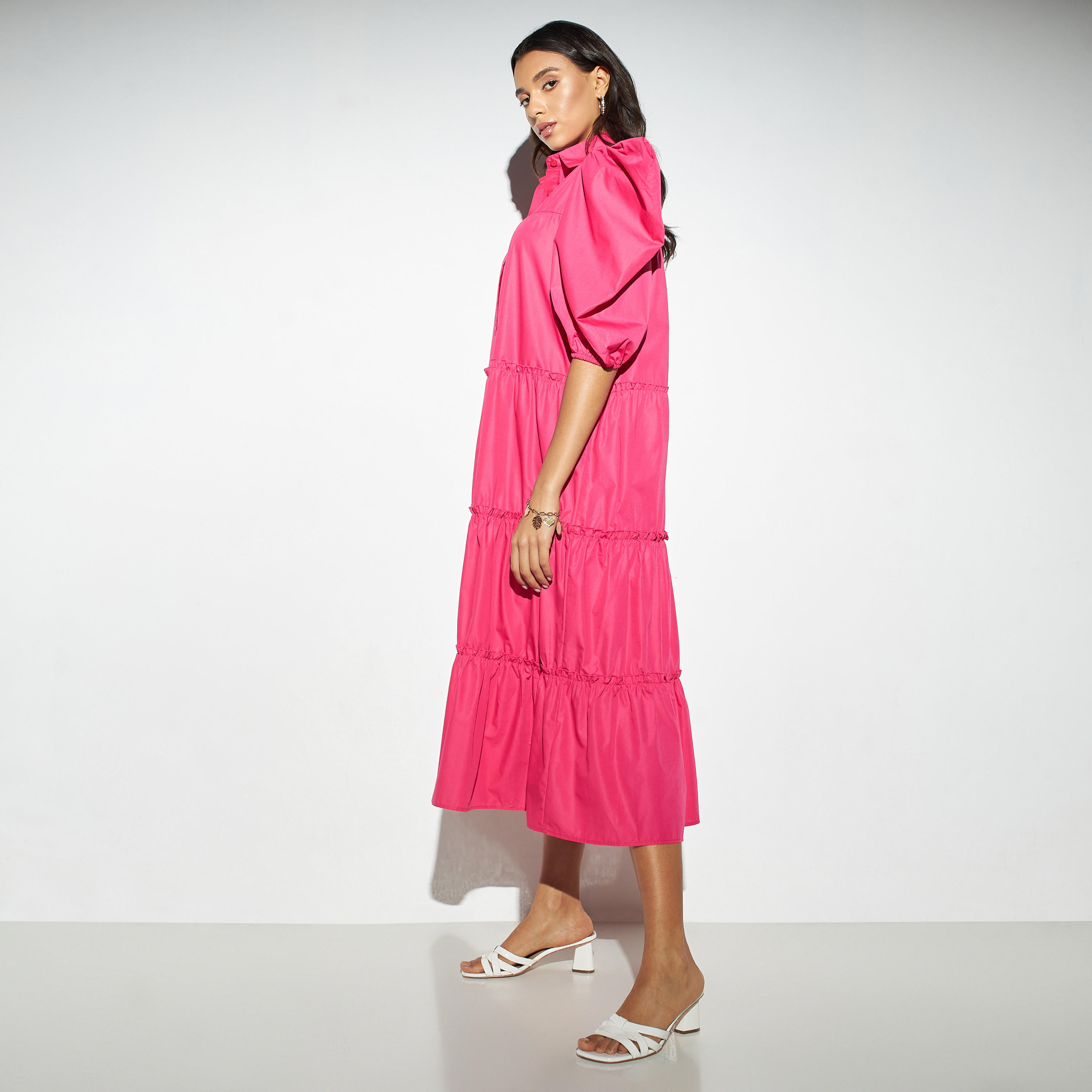 تيشيرت سادة بأرار وأكمام منفوخة من تو إكستريمز-women-clothing-dresses-image-1