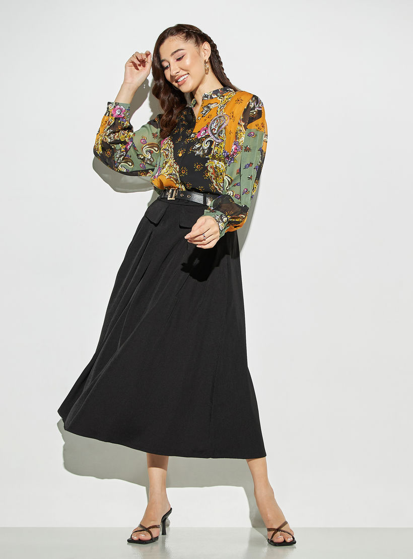 تنورة بكسرات وخصر مطاطي من تو إكستريمز-women-clothing-bottoms-skirts-image-2