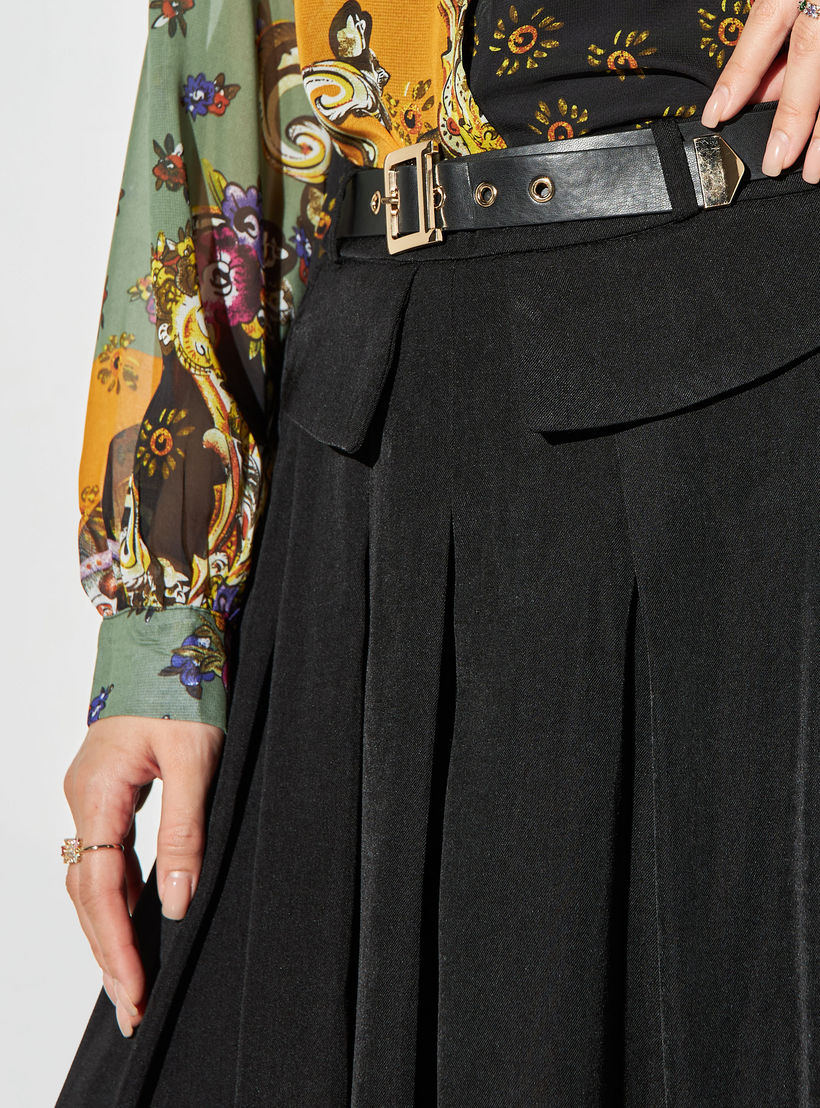 تنورة بكسرات وخصر مطاطي من تو إكستريمز-women-clothing-bottoms-skirts-image-4