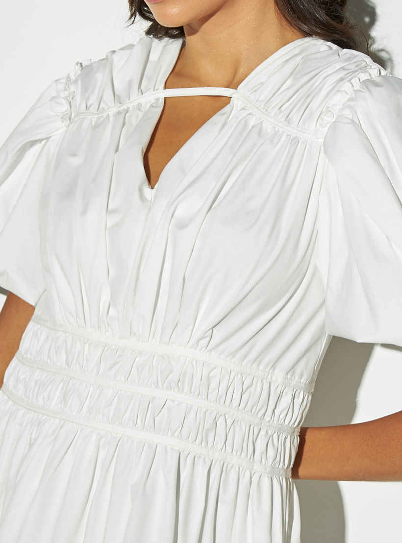 فستان سادة بأكمام منفوخة من تو إكستريمز-women-clothing-dresses-image-3
