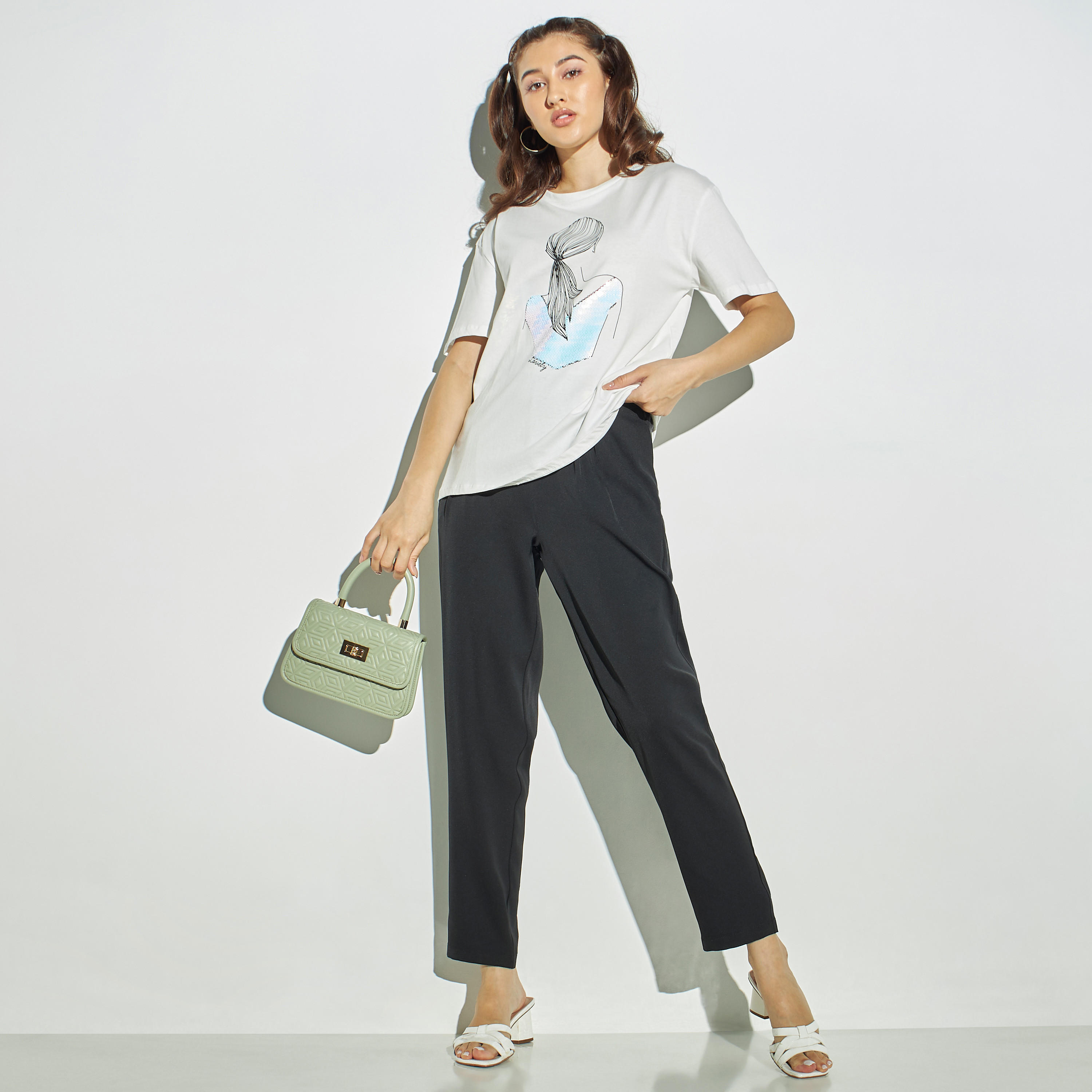 2Xtremz Button Accented Trousers with Zip Closure and Pockets-women-clothing-bottoms-trousers-image-2