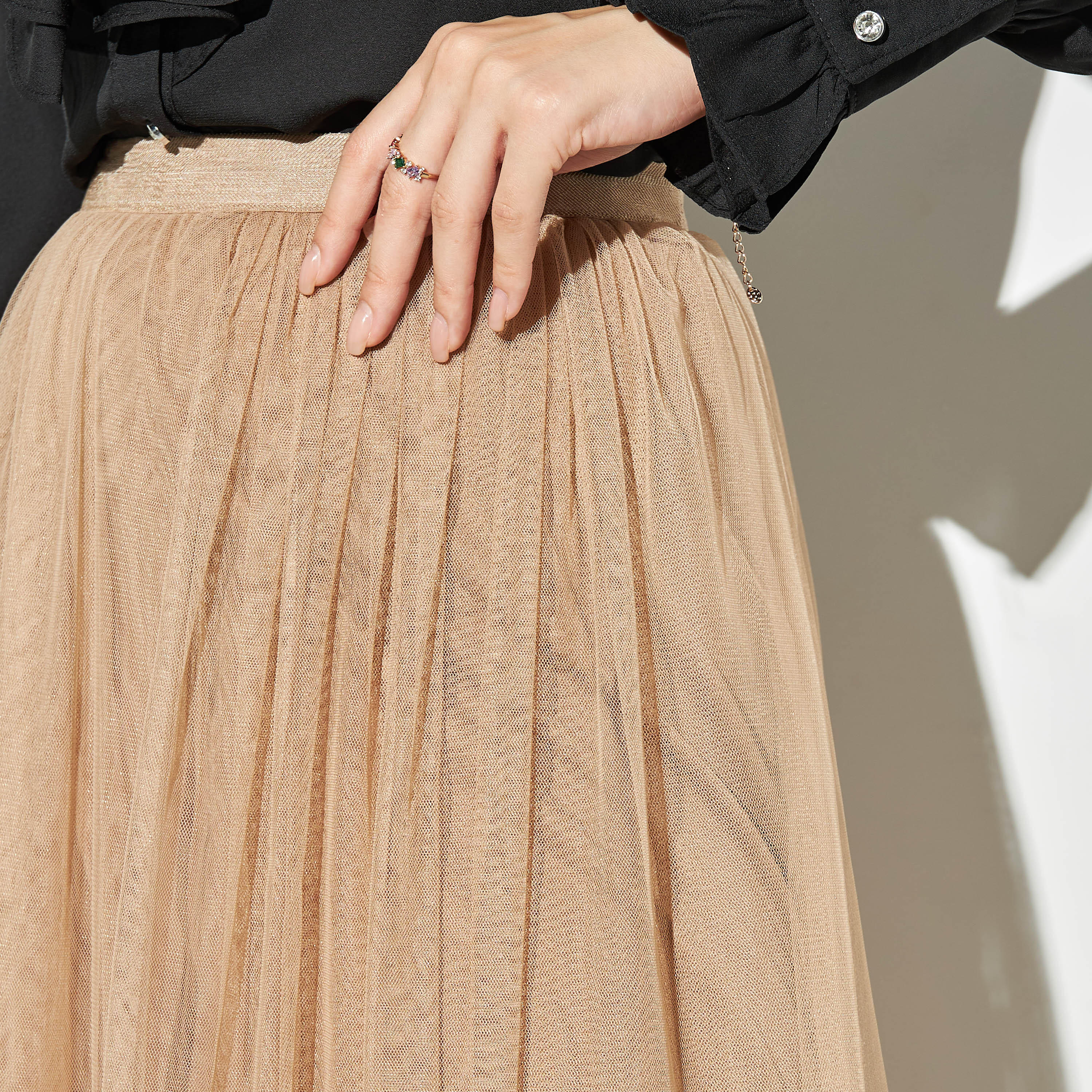 تنورة ميدي بتفاصيل دانتيل وخصر مطاطي من تو إكستريمز-women-clothing-bottoms-skirts-image-4