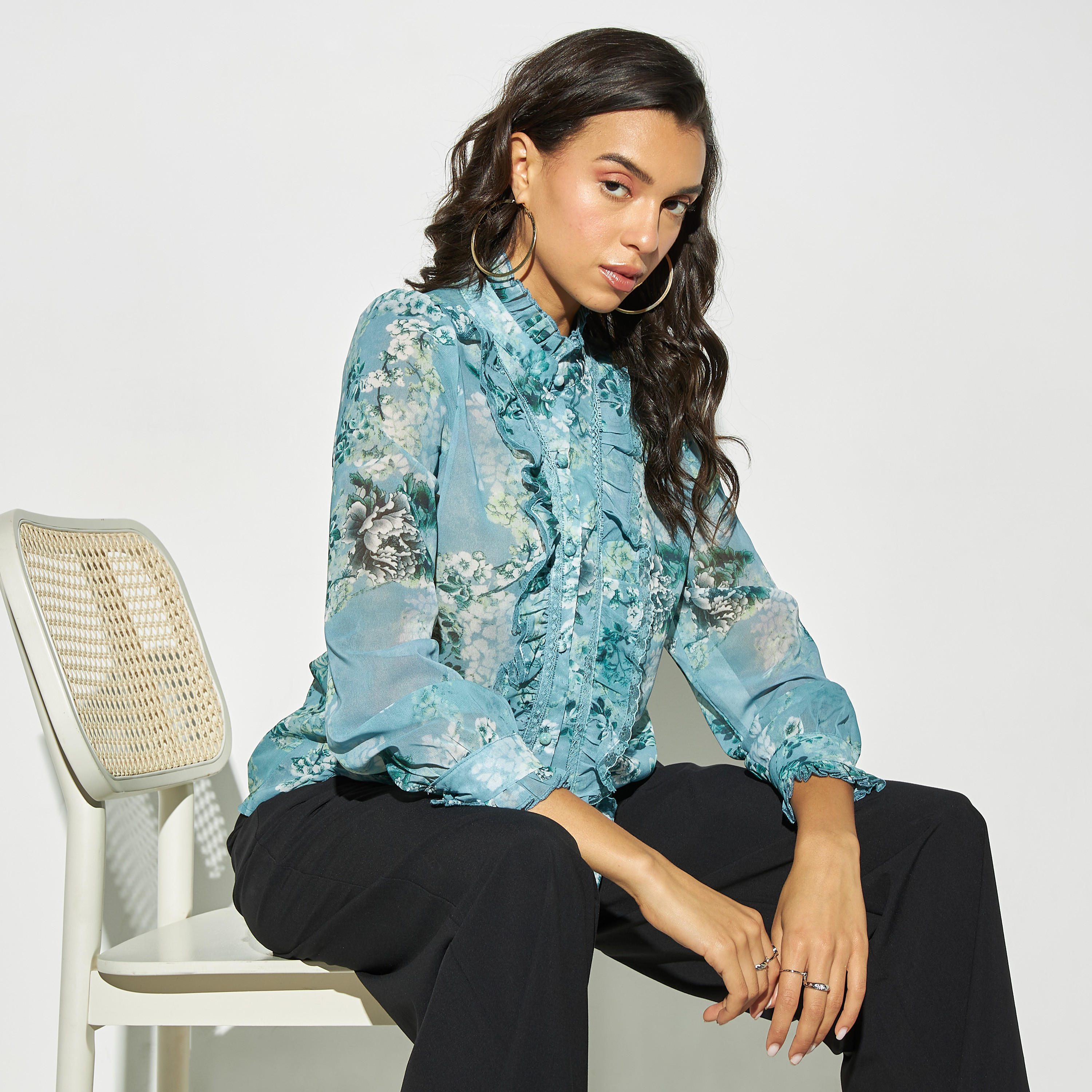 تيشيرت بطبعات أزهار من تو إكسترميز-women-clothing-shirtsandblouses-shirts-image-1