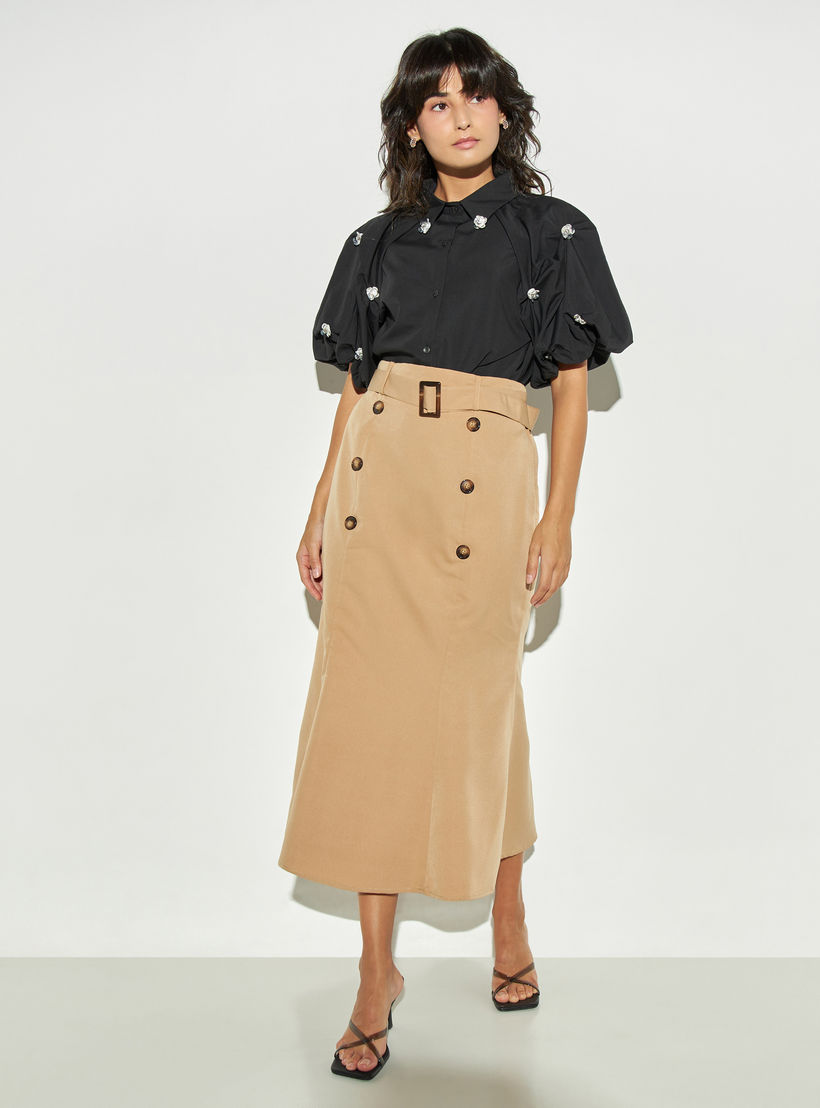 قميص مزخرف بأكمام منفوخة من تو إكستريمز-women-clothing-shirtsandblouses-shirts-image-2