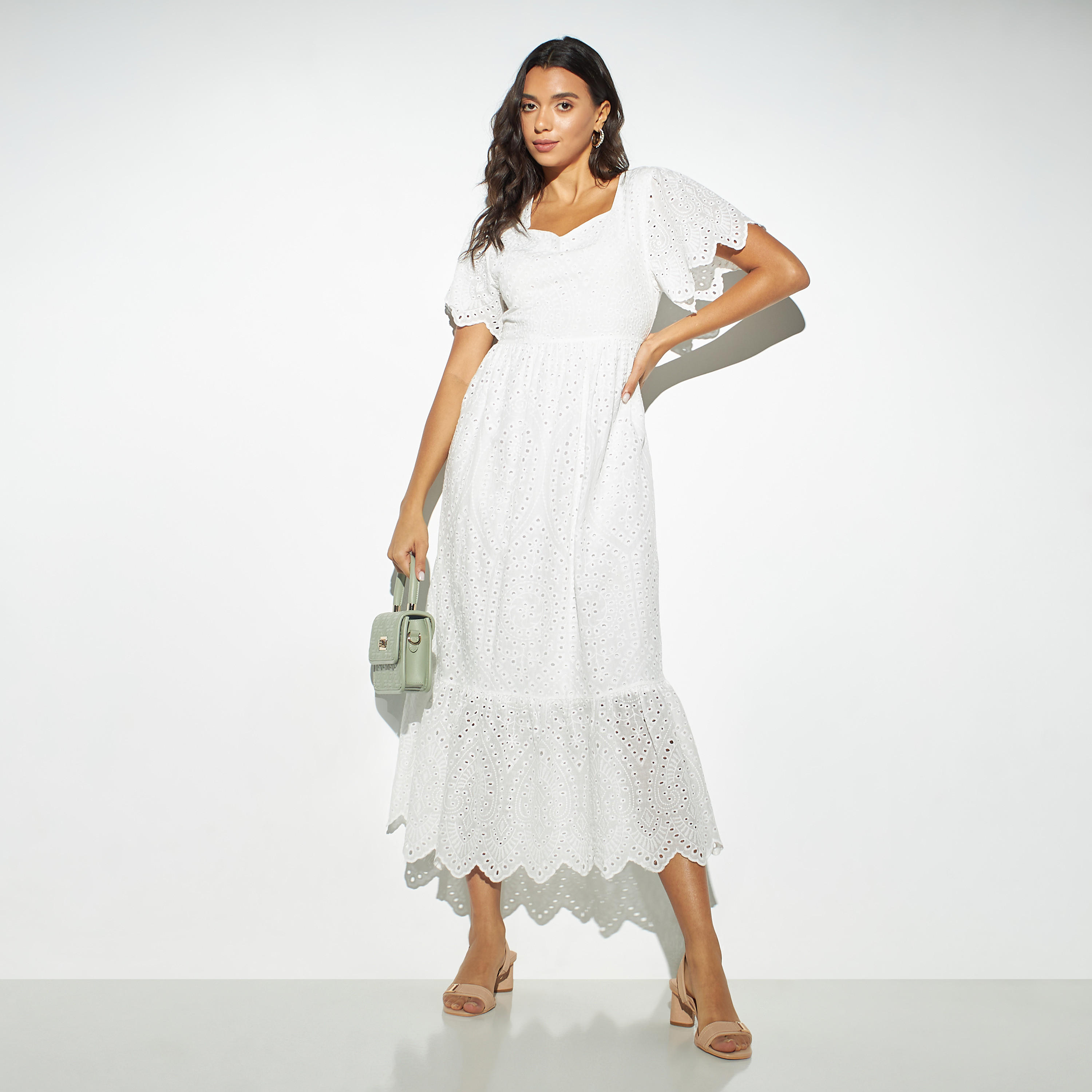 فستان شيفلي بأكمام واسعة من تو إكستريمز-women-clothing-dresses-image-1