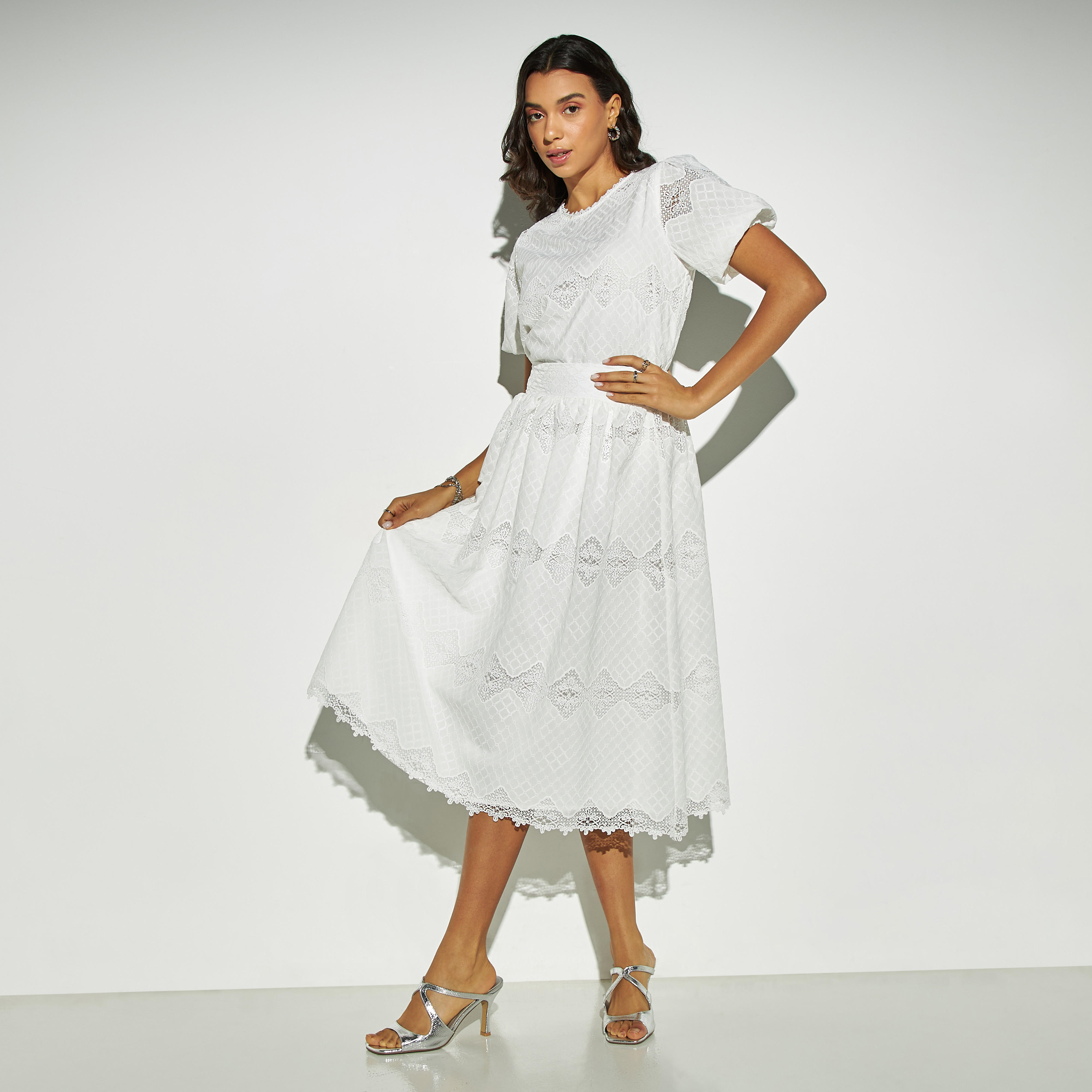 2Xtremz Lace Detail Skirt with Semi-Elasticated Waistband-women-clothing-bottoms-skirts-image-2