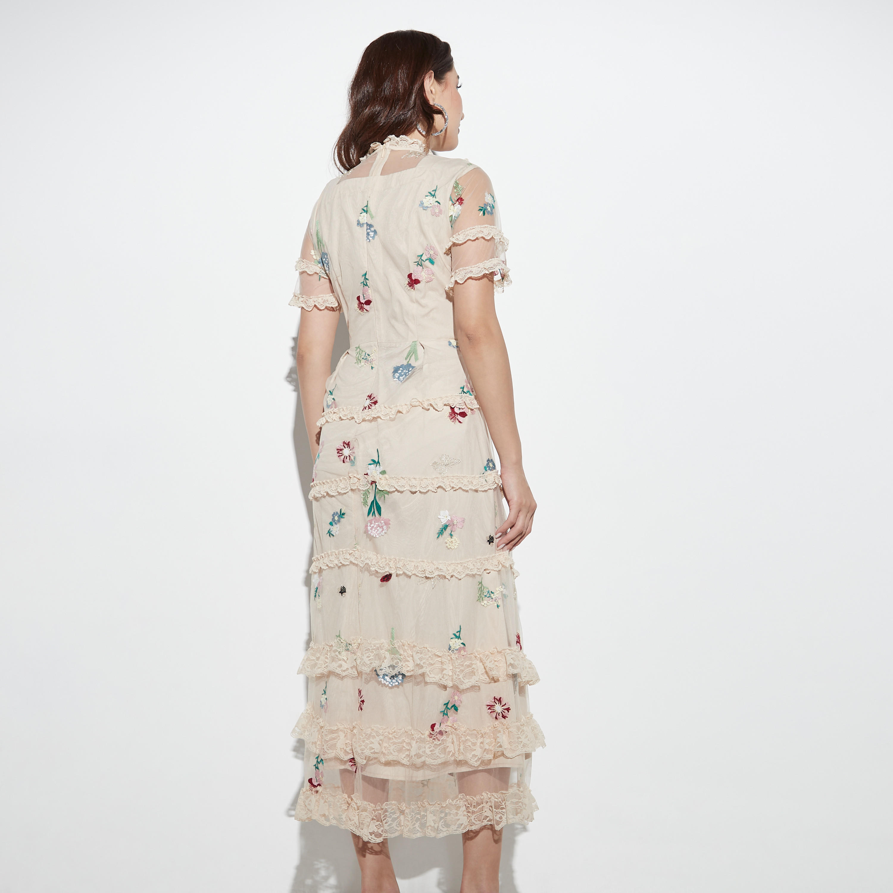 فستان بتطريز أزهار ودانتيل من تو إكستريمز-women-clothing-dresses-image-3
