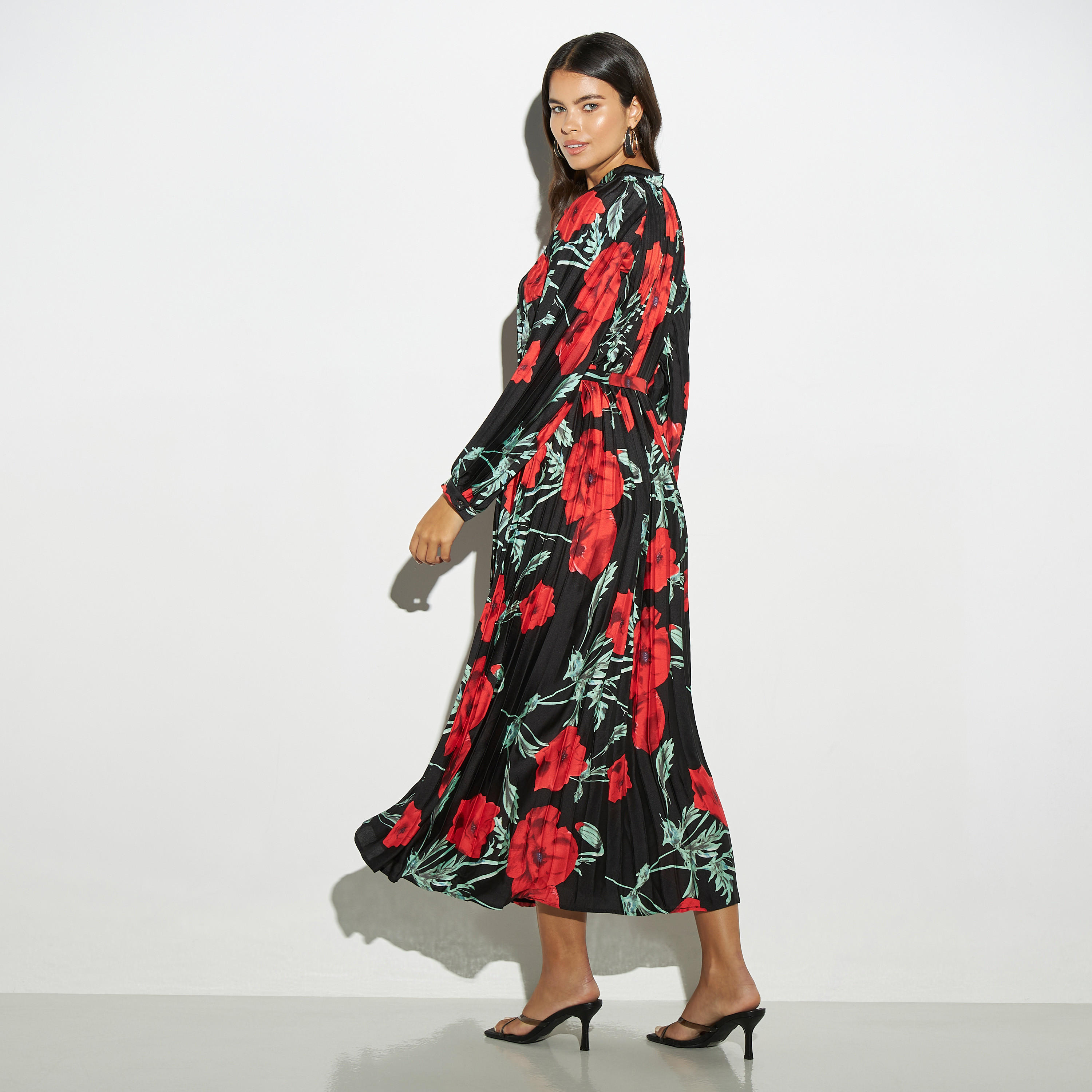 فستان قميص طويل بكشكش وأربطة وأكمام طويلة من تو إكستريمز-women-clothing-dresses-image-3