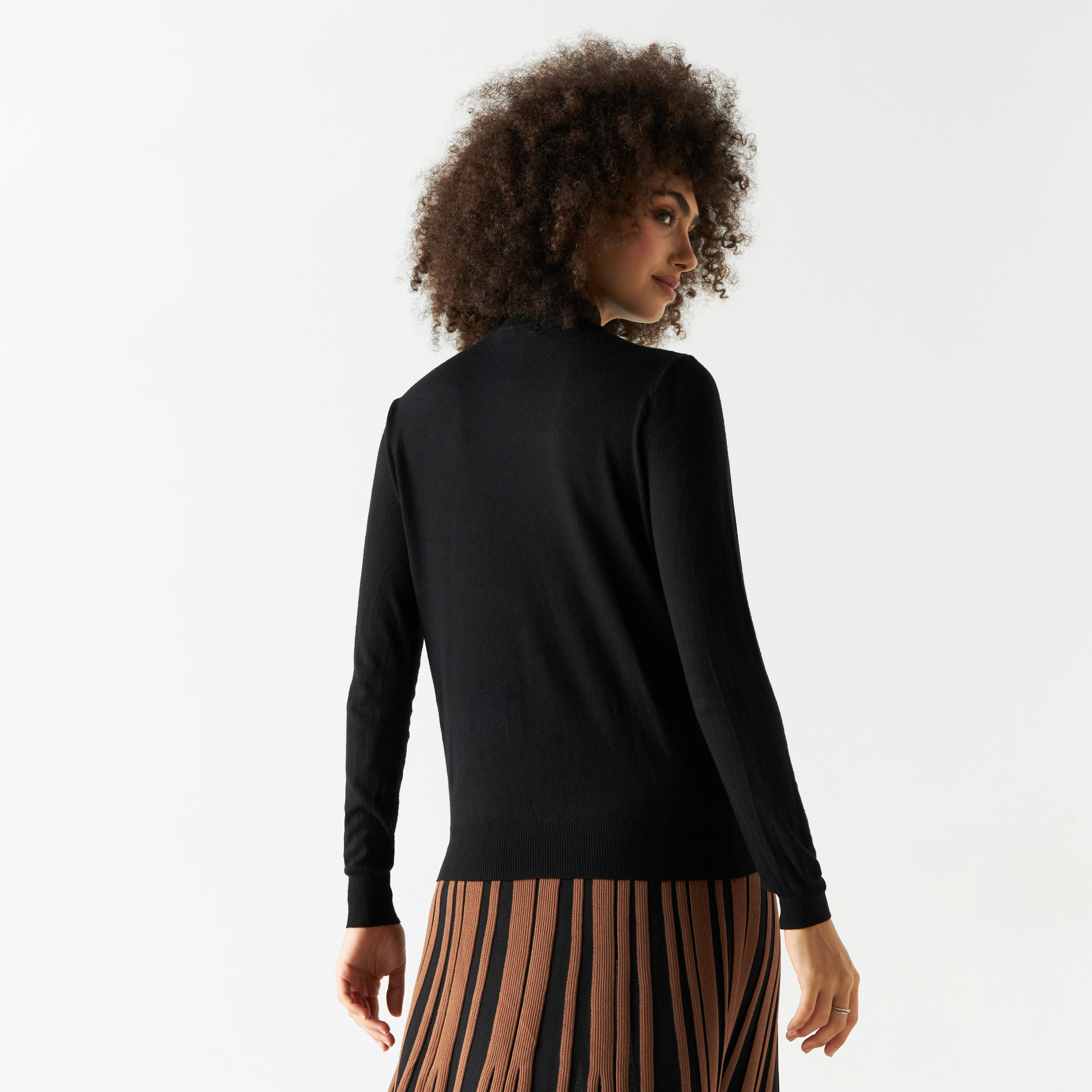 كنزة سادة بياقة عالية وأكمام طويلة من تو إكستريمز-women-clothing-cardigansandjumpers-jumpers-image-2