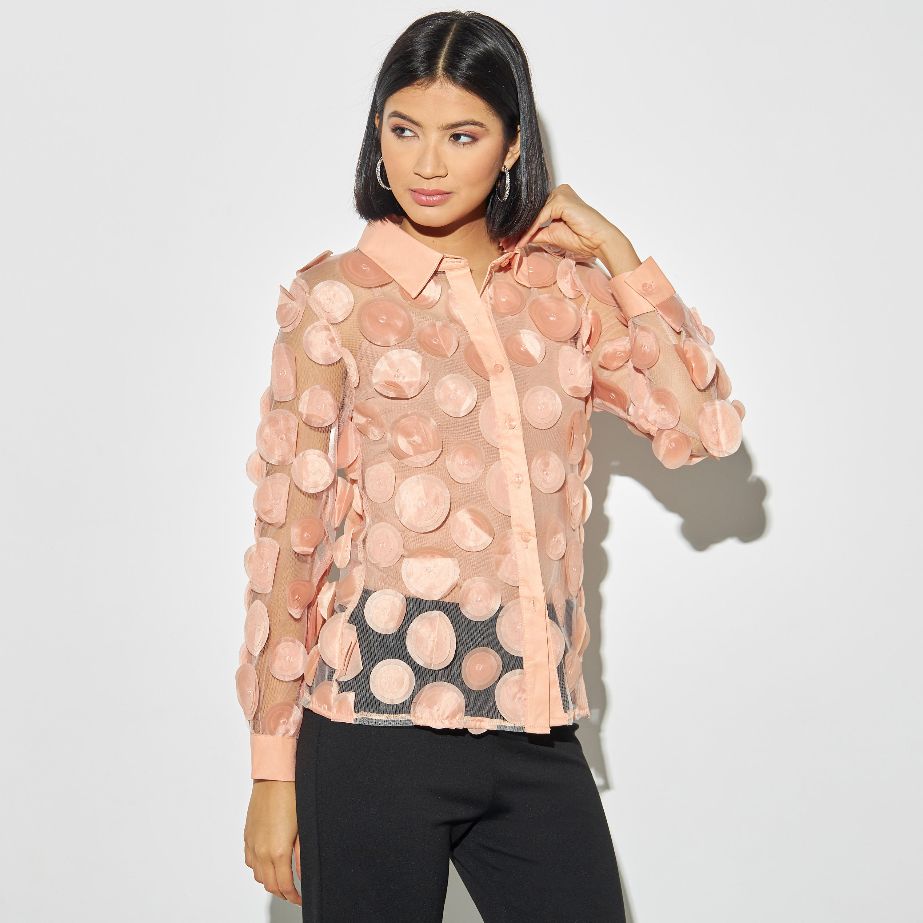 قميص بأكمام طويلة وطبعات أزهار من تو إكستريمز-women-clothing-shirtsandblouses-shirts-image-1
