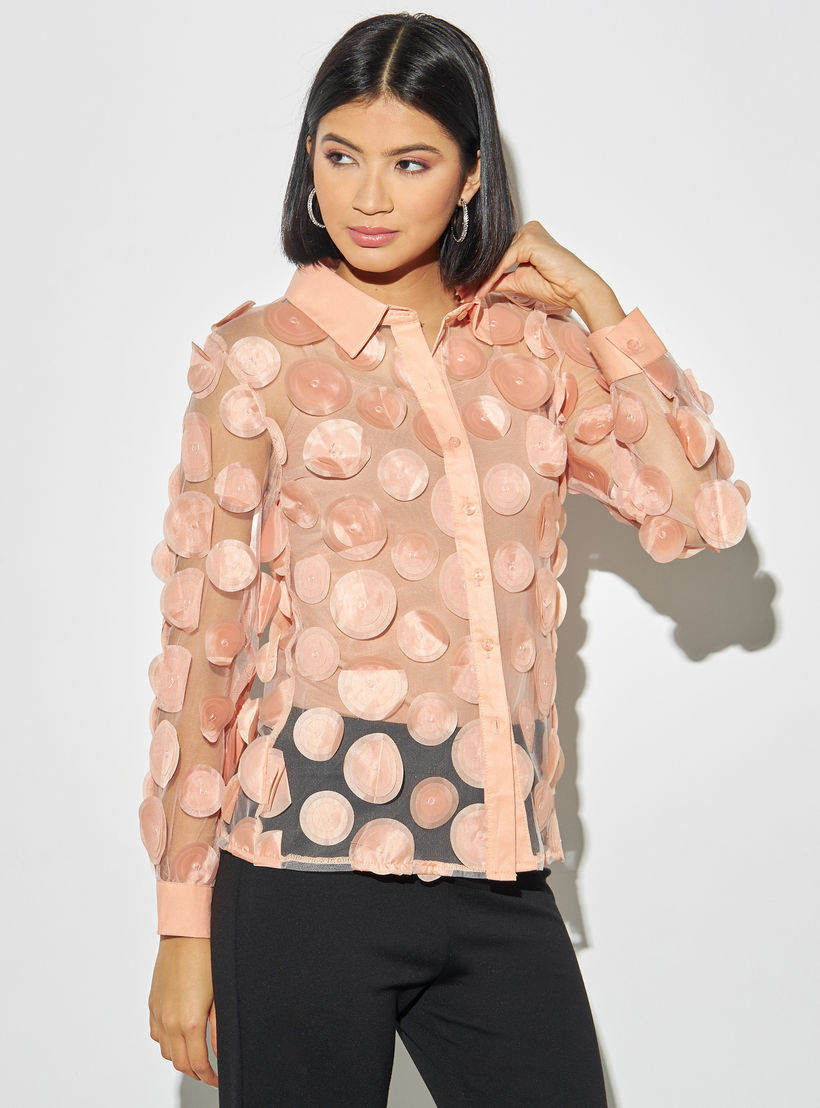 قميص بأكمام طويلة وطبعات أزهار من تو إكستريمز-women-clothing-shirtsandblouses-shirts-image-1