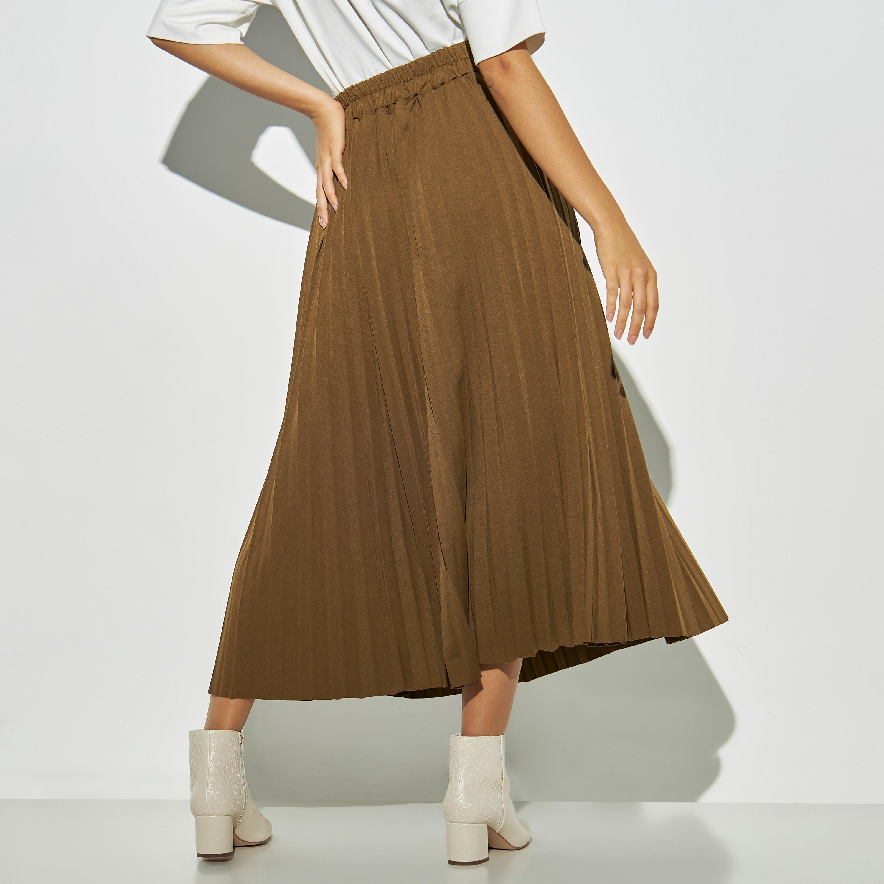 تنورة بثنايا وبحزام خصر وتزيينات سلسلة من تو إكستريمز-women-clothing-bottoms-skirts-image-3