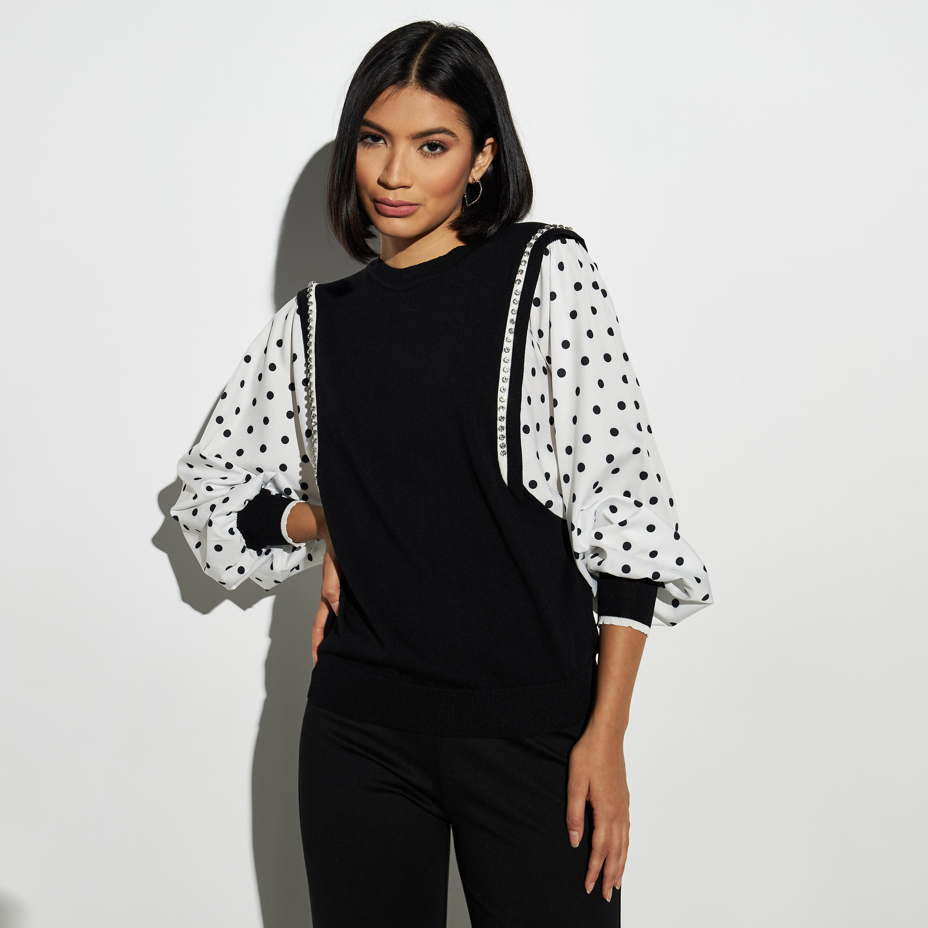 بلوزة مزيّنة بأكمام منفوخة من تو إكستريمز-women-clothing-cardigansandjumpers-jumpers-image-4