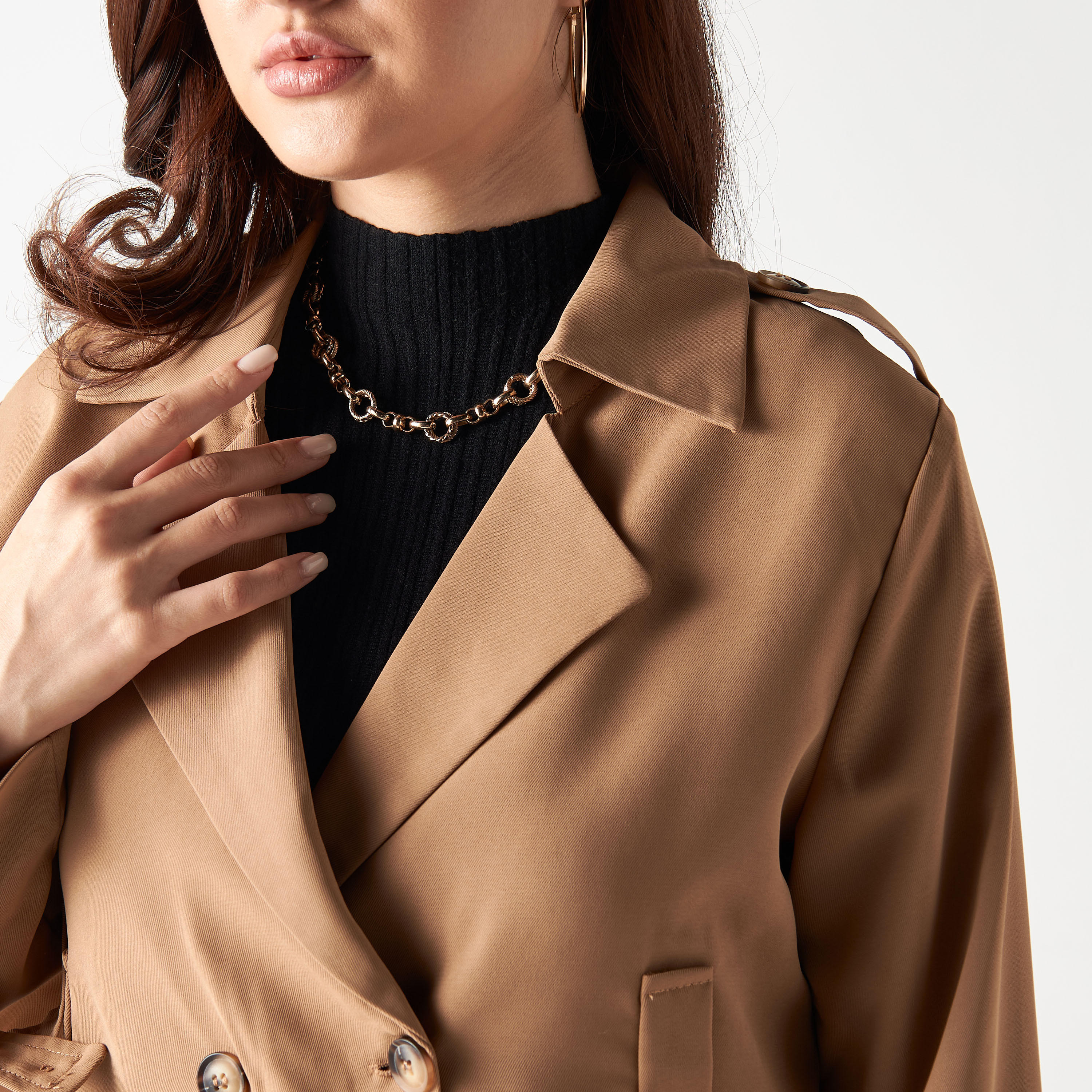 جاكيت سادة بطية صدر من تو إكستريمز-women-winterwear-coatsandjackets-jackets-image-4