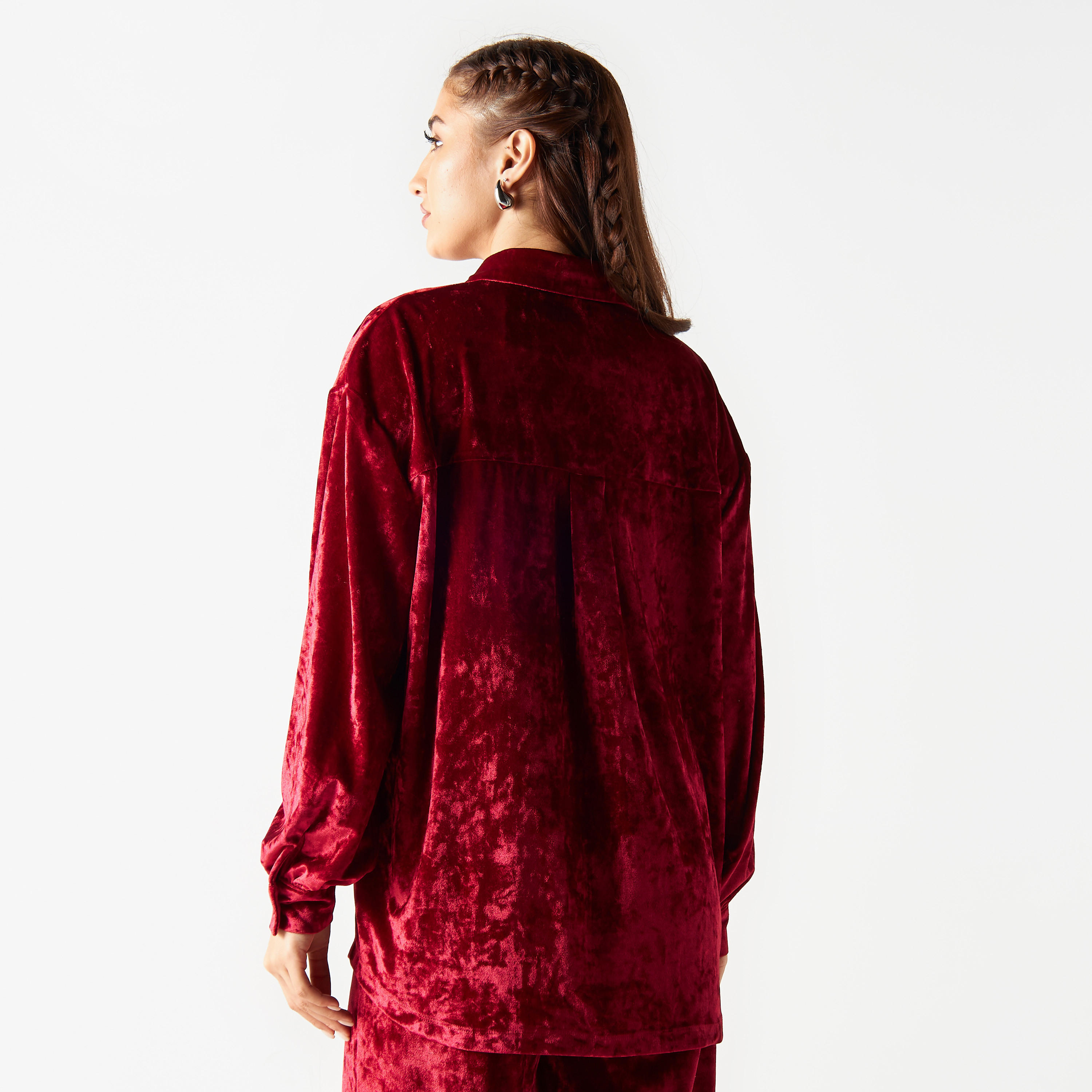 2Xtremz Solid Shirt with Long Sleeves and Pockets-women-clothing-shirtsandblouses-shirts-image-3