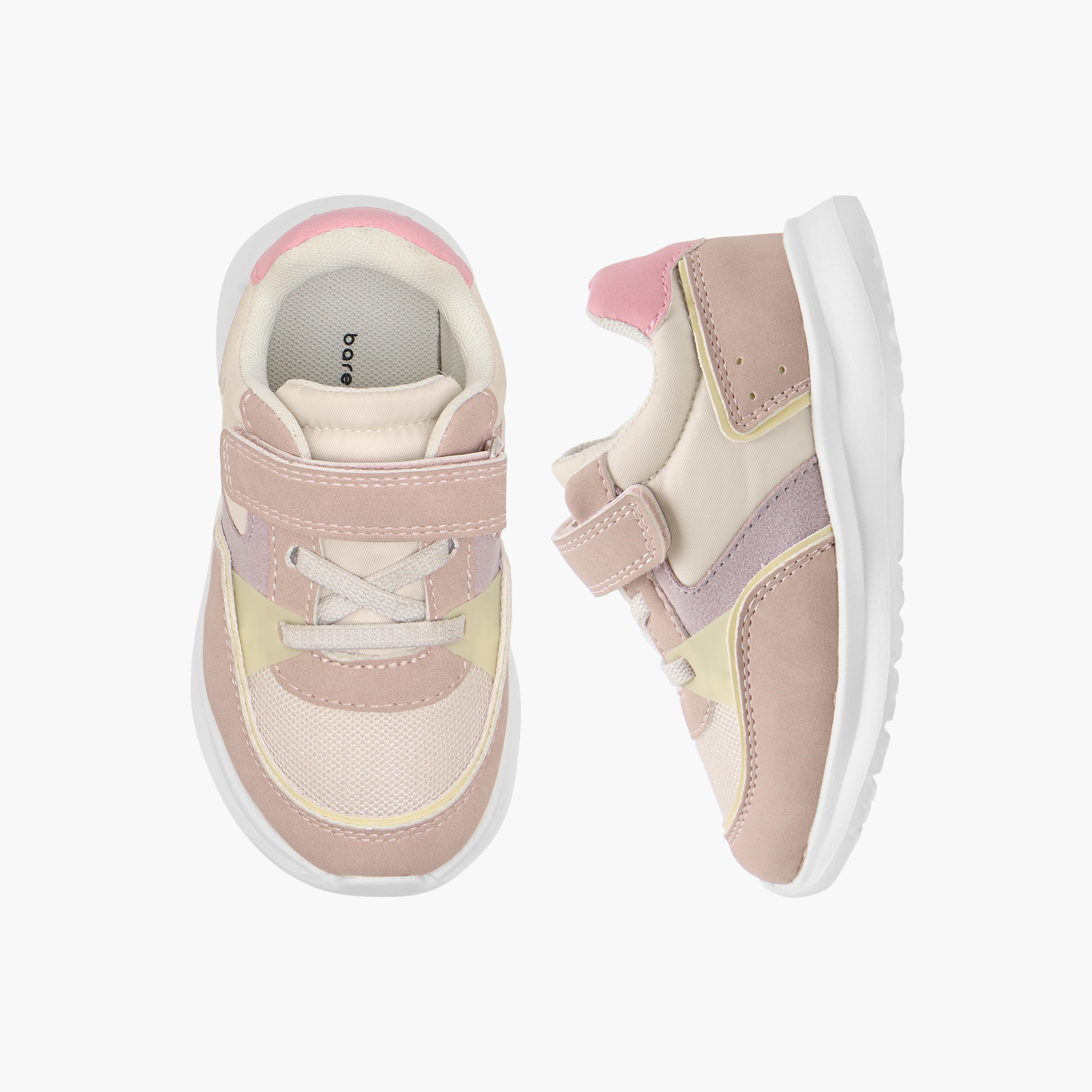 Barefeet Colourblock Sneakers with Hook and Loop Closure-girls-shoes-sneakers-image-1