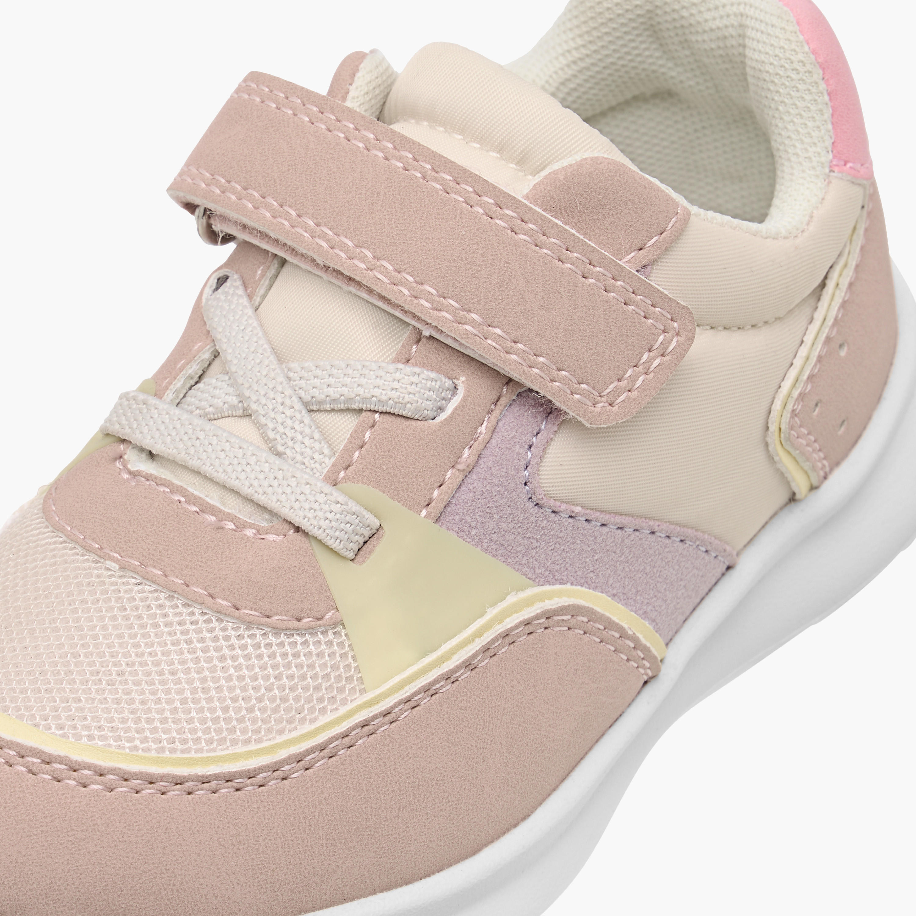 Barefeet Colourblock Sneakers with Hook and Loop Closure-girls-shoes-sneakers-image-4