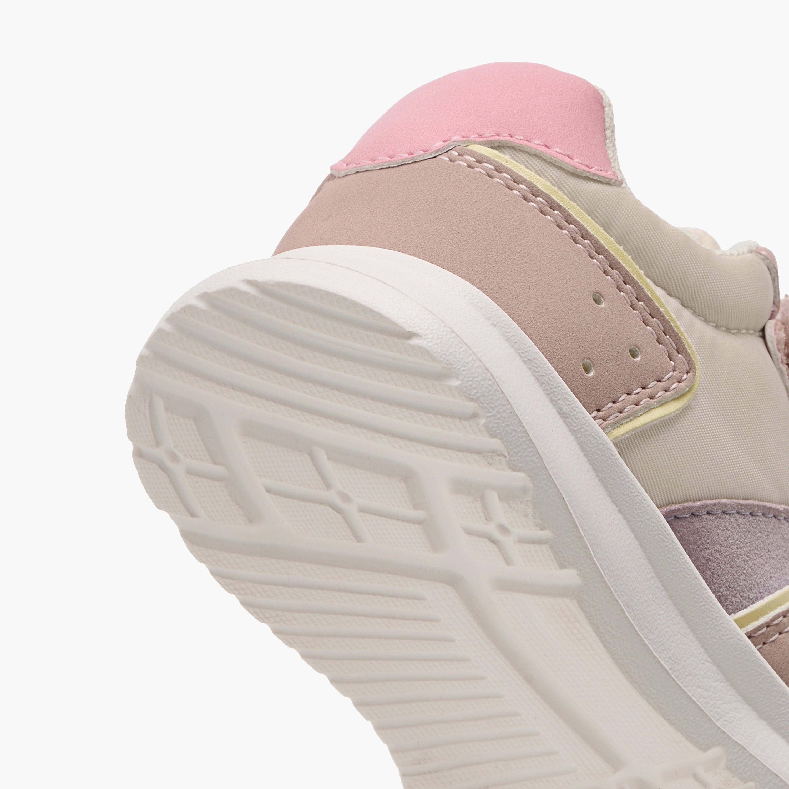 Barefeet Colourblock Sneakers with Hook and Loop Closure-girls-shoes-sneakers-image-5