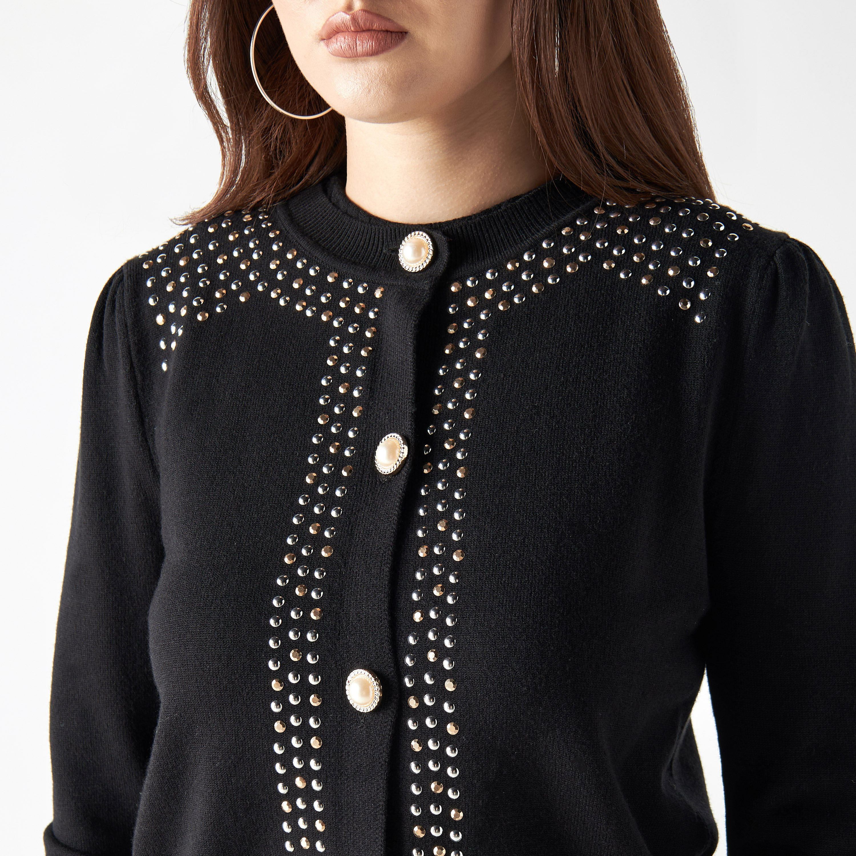 كارديجان مزيّن بأكمام طويلة من تو إكستريمز-women-winterwear-cardigansandjumpers-cardigans-image-4