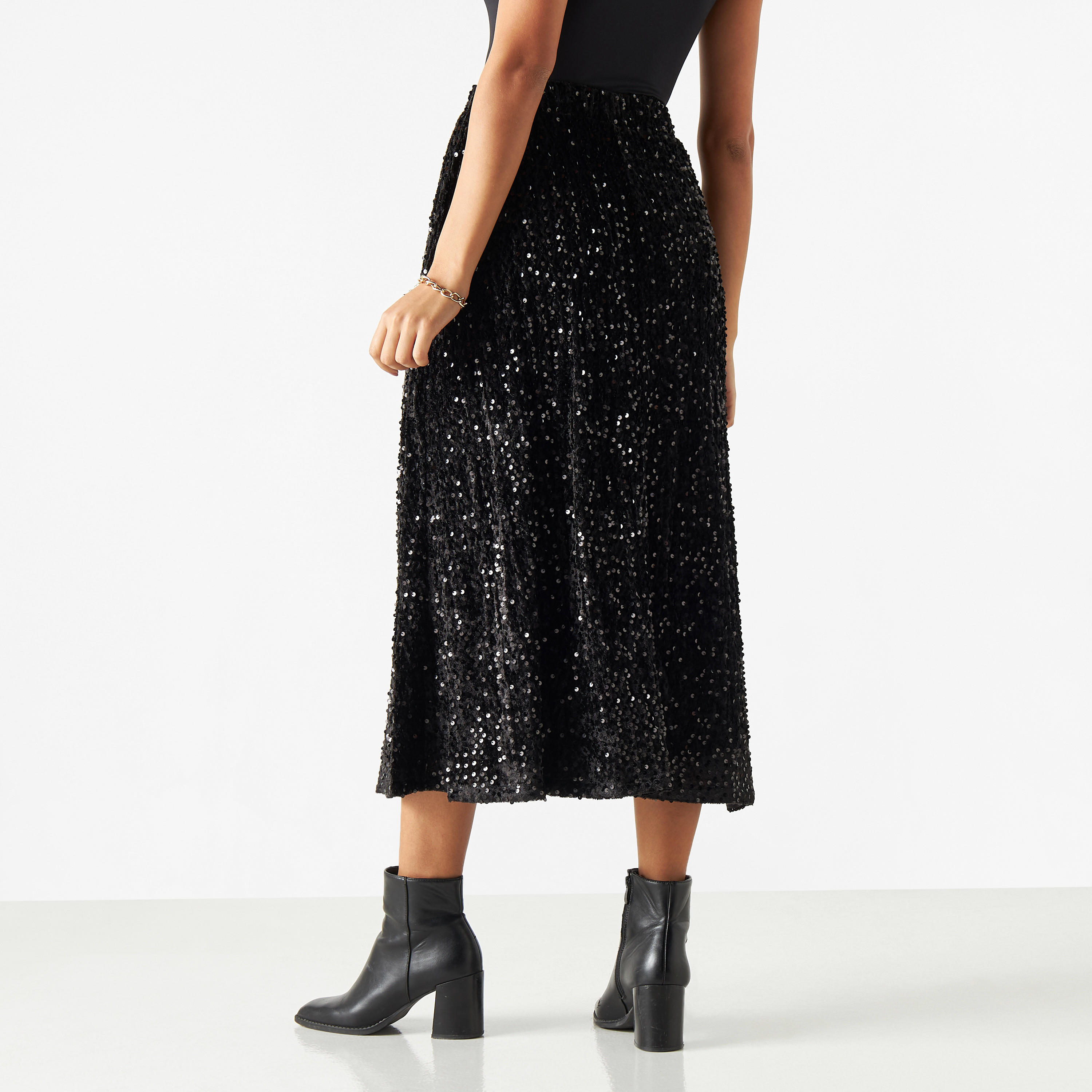 تنورة مزينة بخصر مطاطي من تو إكستريمز-women-clothing-bottoms-skirts-image-3