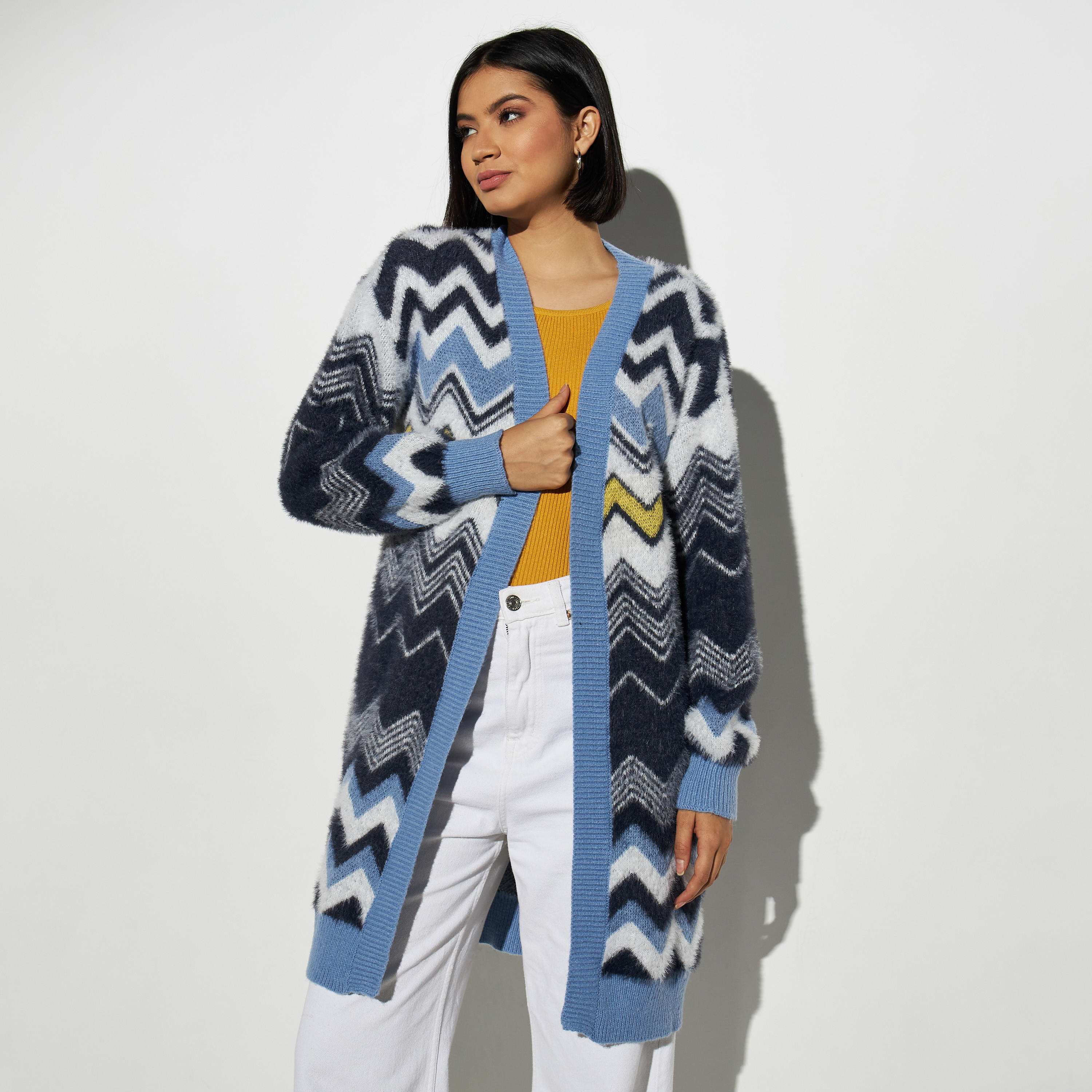كارديجان محبوك من تو إكستريمز-women-winterwear-cardigansandjumpers-cardigans-image-4