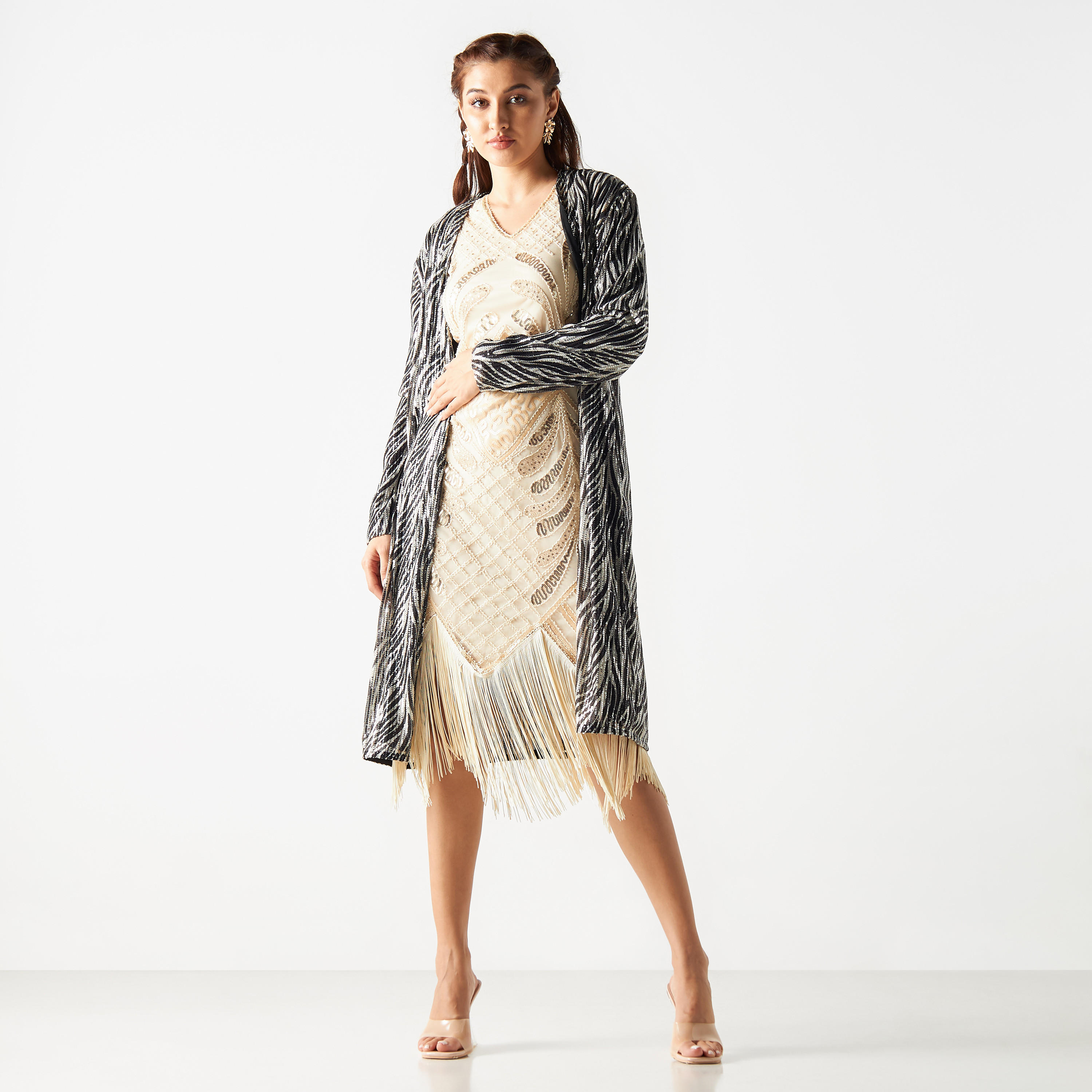 فستان ميدي دون أكمام مزين من تو إكستريمز-women-clothing-dresses-image-2