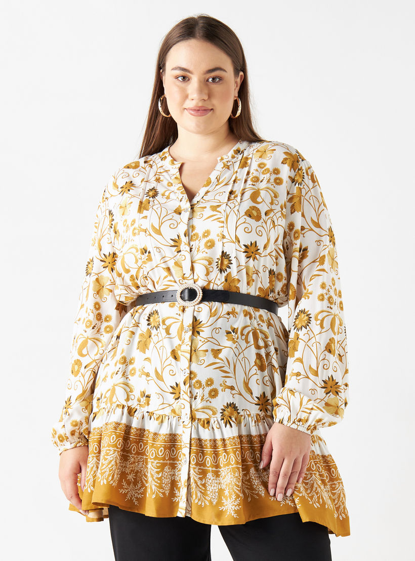 تونيك بأكمام طويلة وطبعات زهرية من تو إكستريمز-women-clothing-shirtsandblouses-blouses-image-2