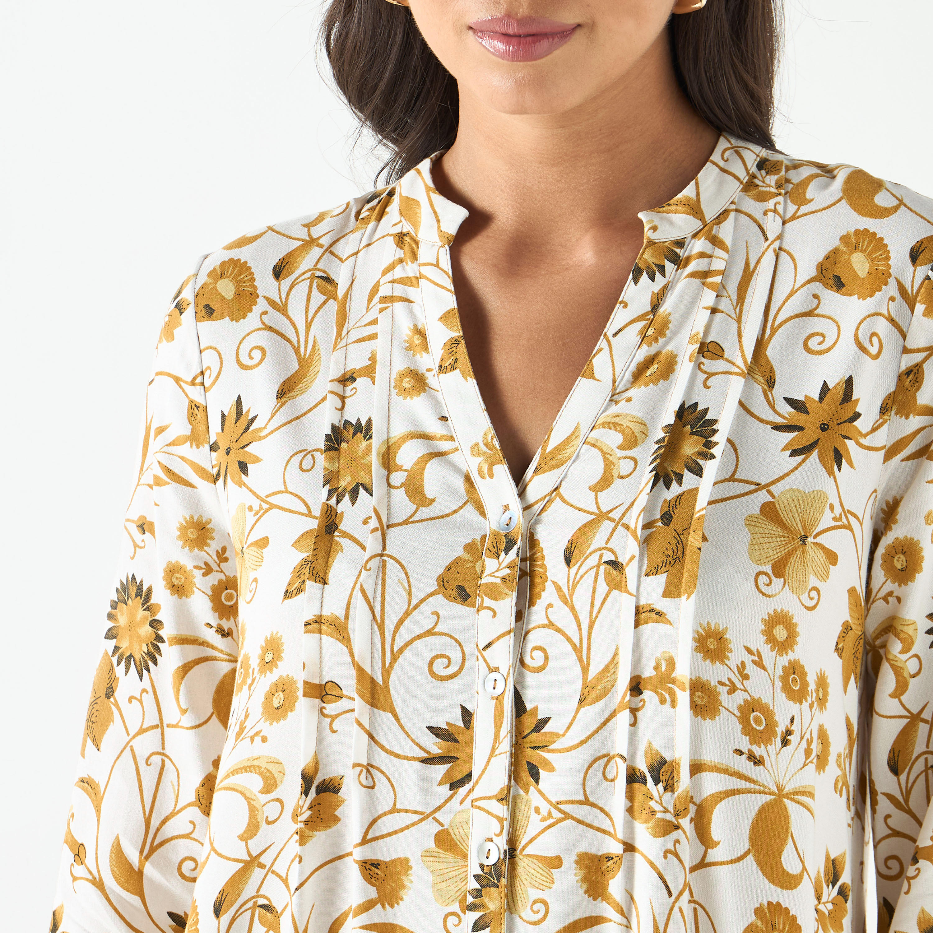 تونيك بأكمام طويلة وطبعات زهرية من تو إكستريمز-women-clothing-shirtsandblouses-blouses-image-5