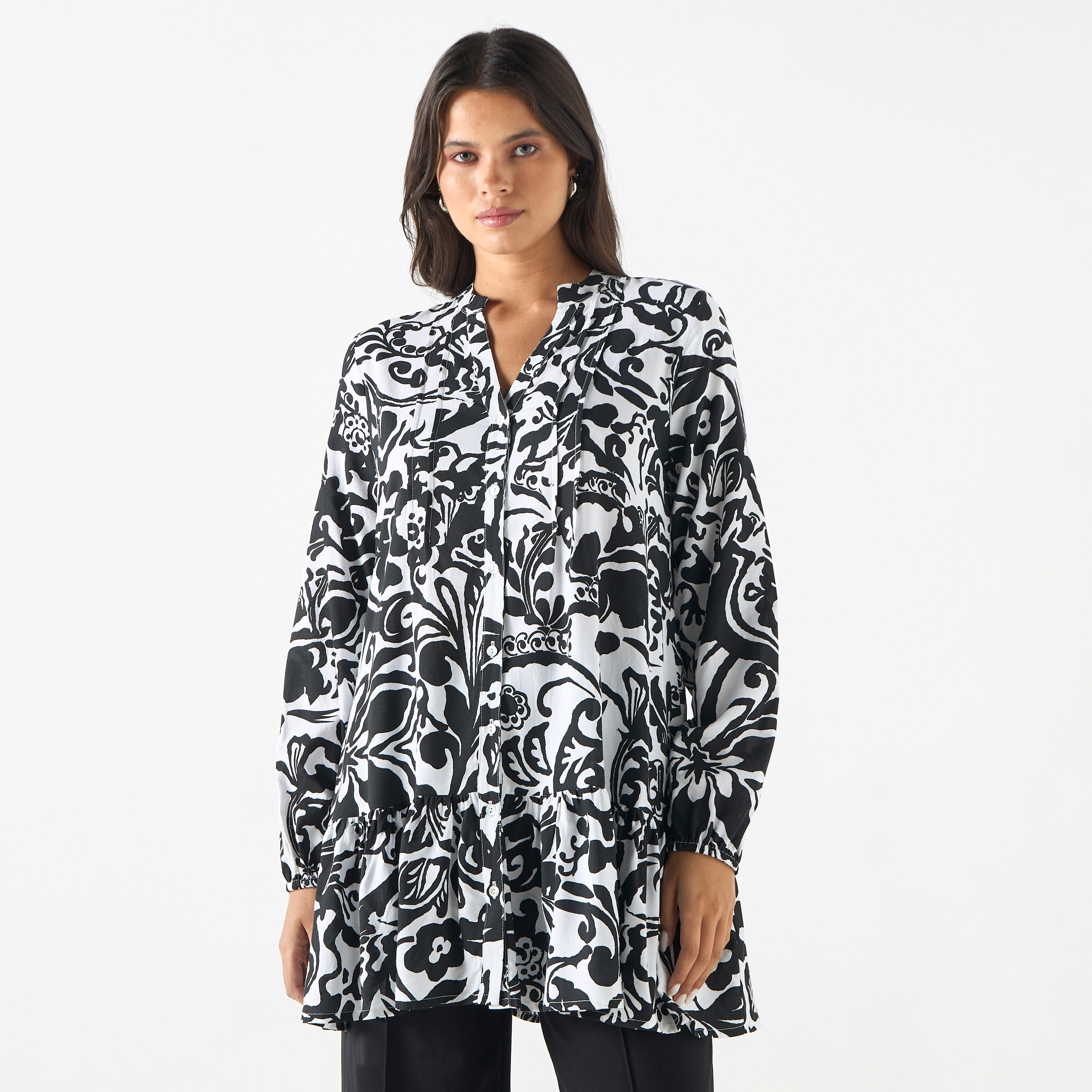 تونيك بأكمام طويلة وطبعات من تو إكستريمز-women-clothing-shirtsandblouses-blouses-image-1
