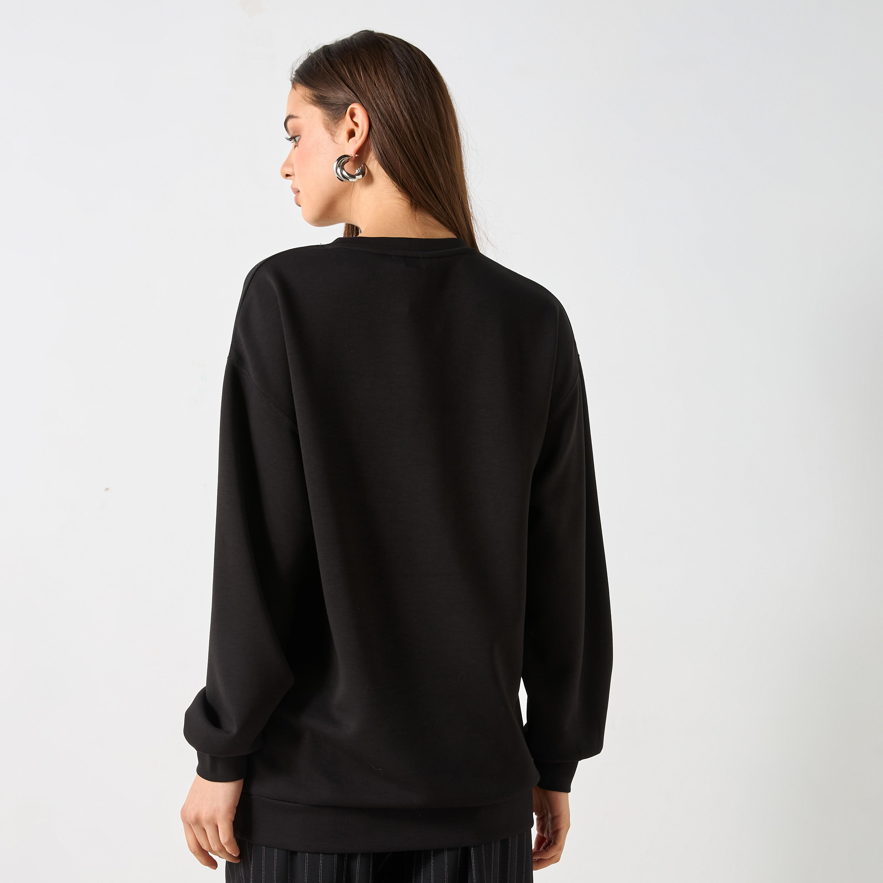 سويت شيرت بأكمام طويلة وتفاصيل مزخرفة من تو إكستريمز-women-clothing-hoodiesandsweatshirts-sweatshirts-image-3