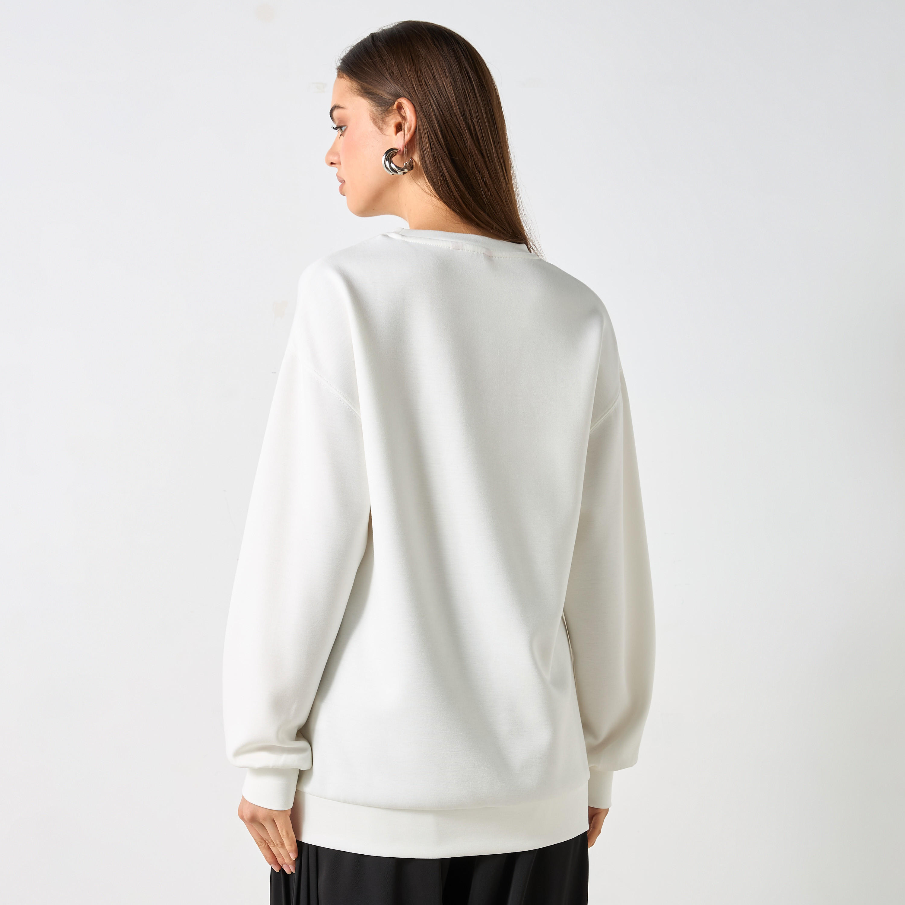 سويت شيرت بأكمام طويلة وتفاصيل مزخرفة من تو إكستريمز-women-clothing-hoodiesandsweatshirts-sweatshirts-image-7