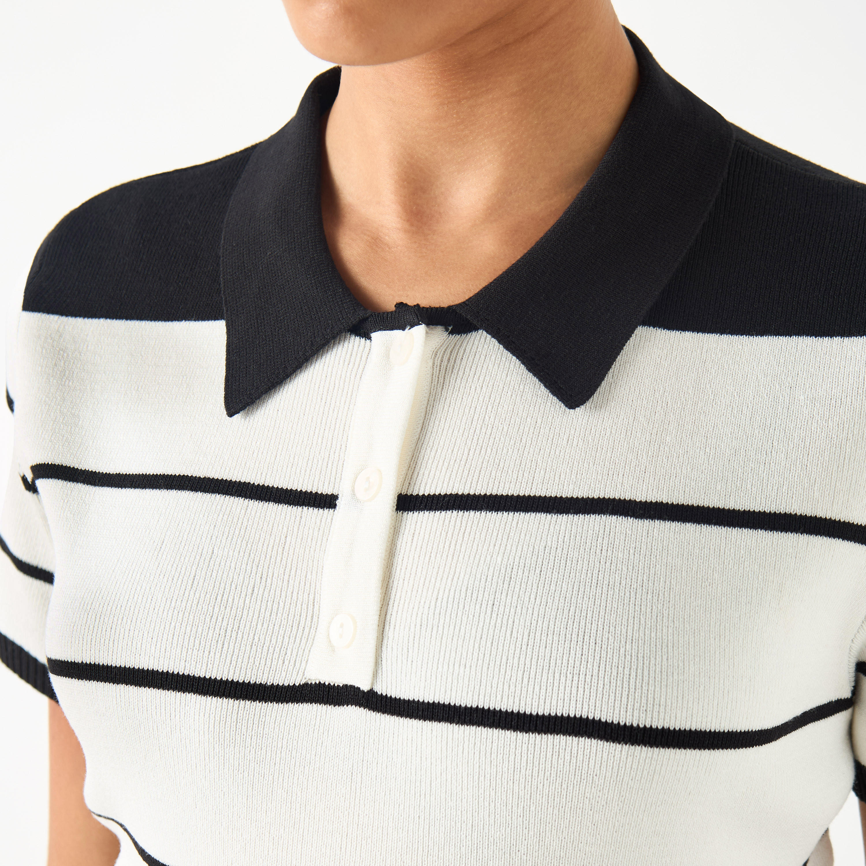 كنزة مخططة بأكمام قصيرة من تو إكستريمز-women-clothing-cardigansandjumpers-jumpers-image-4