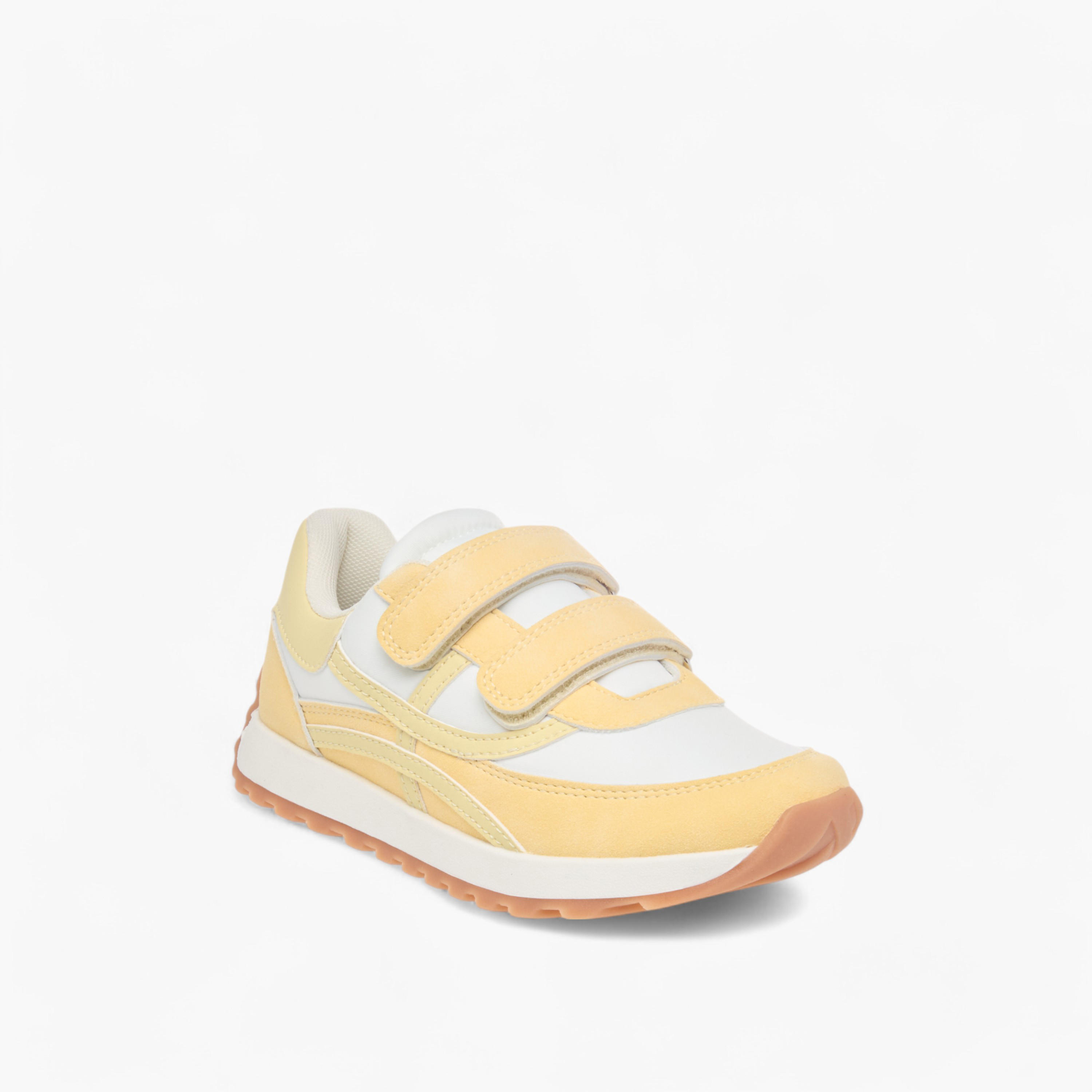 Juniors Panelled Sneakers with Hook and Loop Closure-boys-shoes-sneakers-image-2