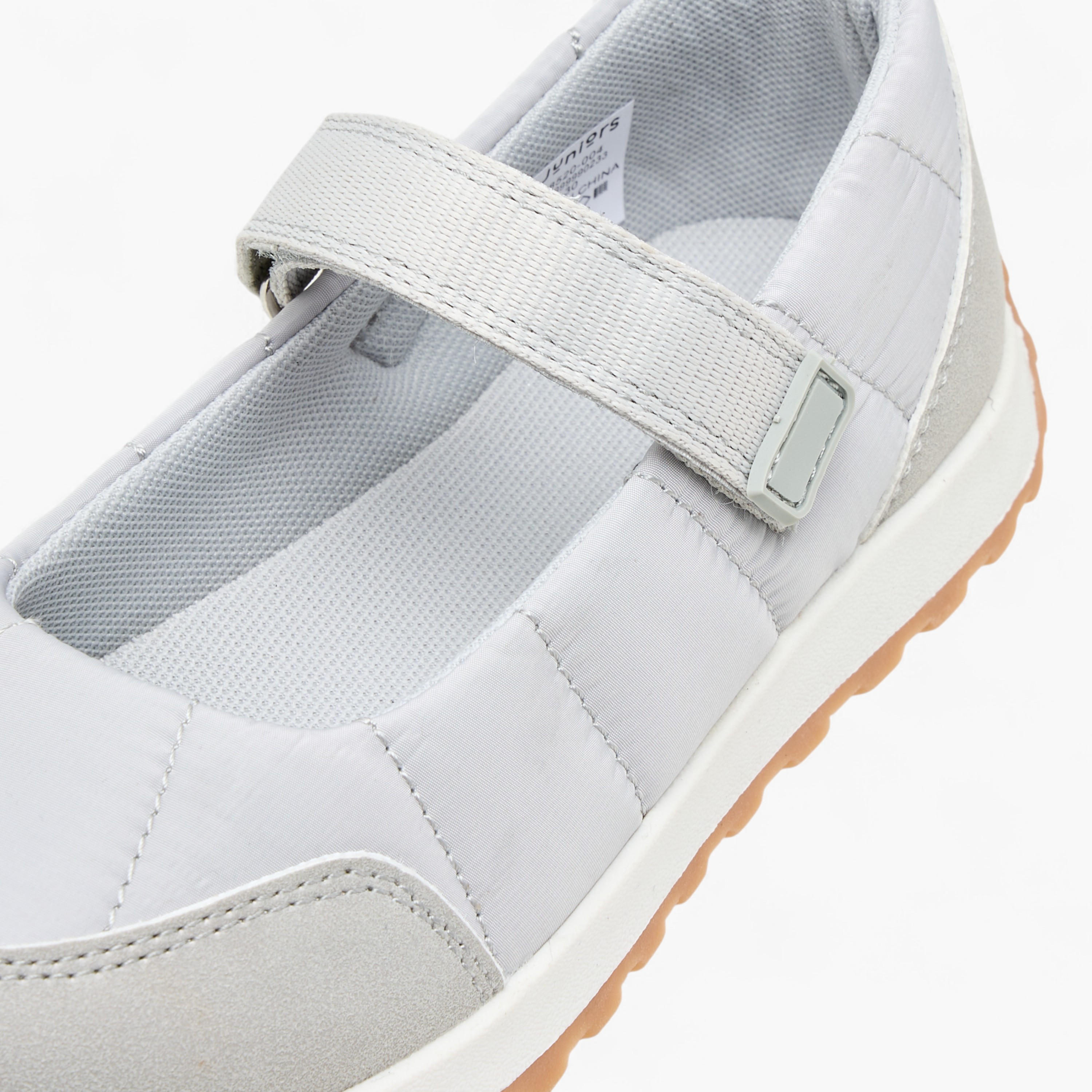 Juniors Textured Mary Jane Shoes with Hook and Loop Closure-girls-shoes-sneakers-image-4