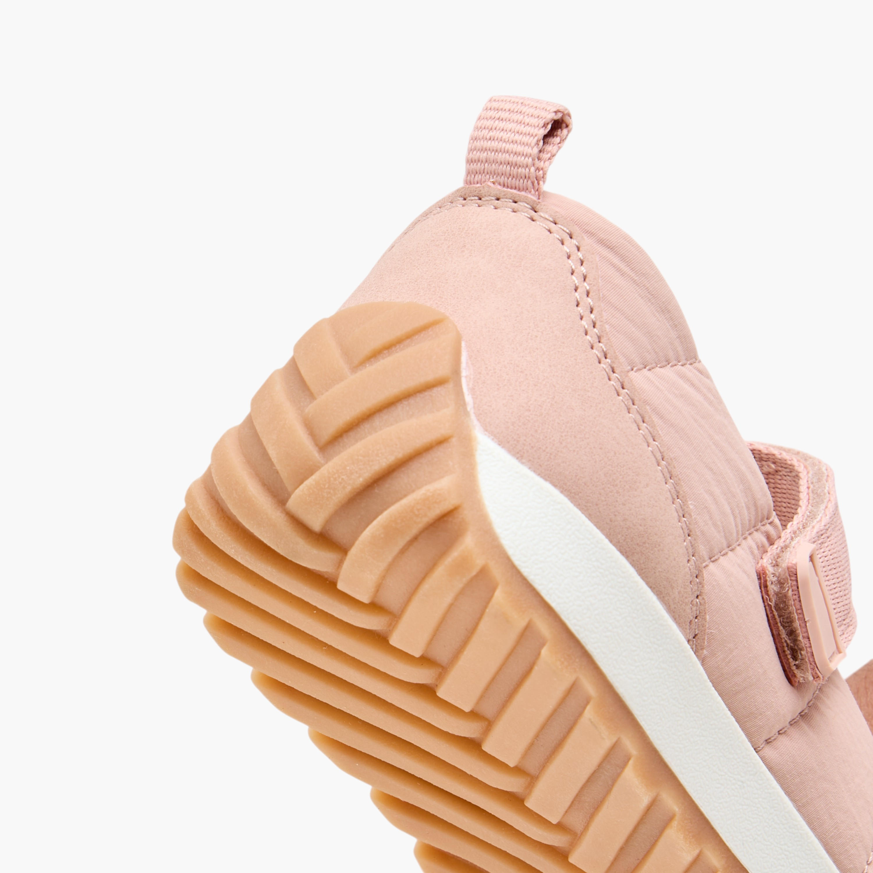 Juniors Textured Mary Jane Shoes with Hook and Loop Closure-girls-shoes-sneakers-image-5