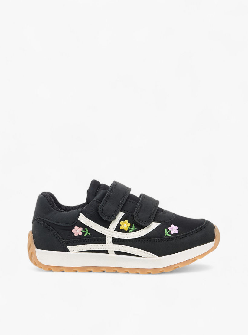 Juniors Girls Floral Embroidered Sneakers-girls-shoes-sneakers-image-3