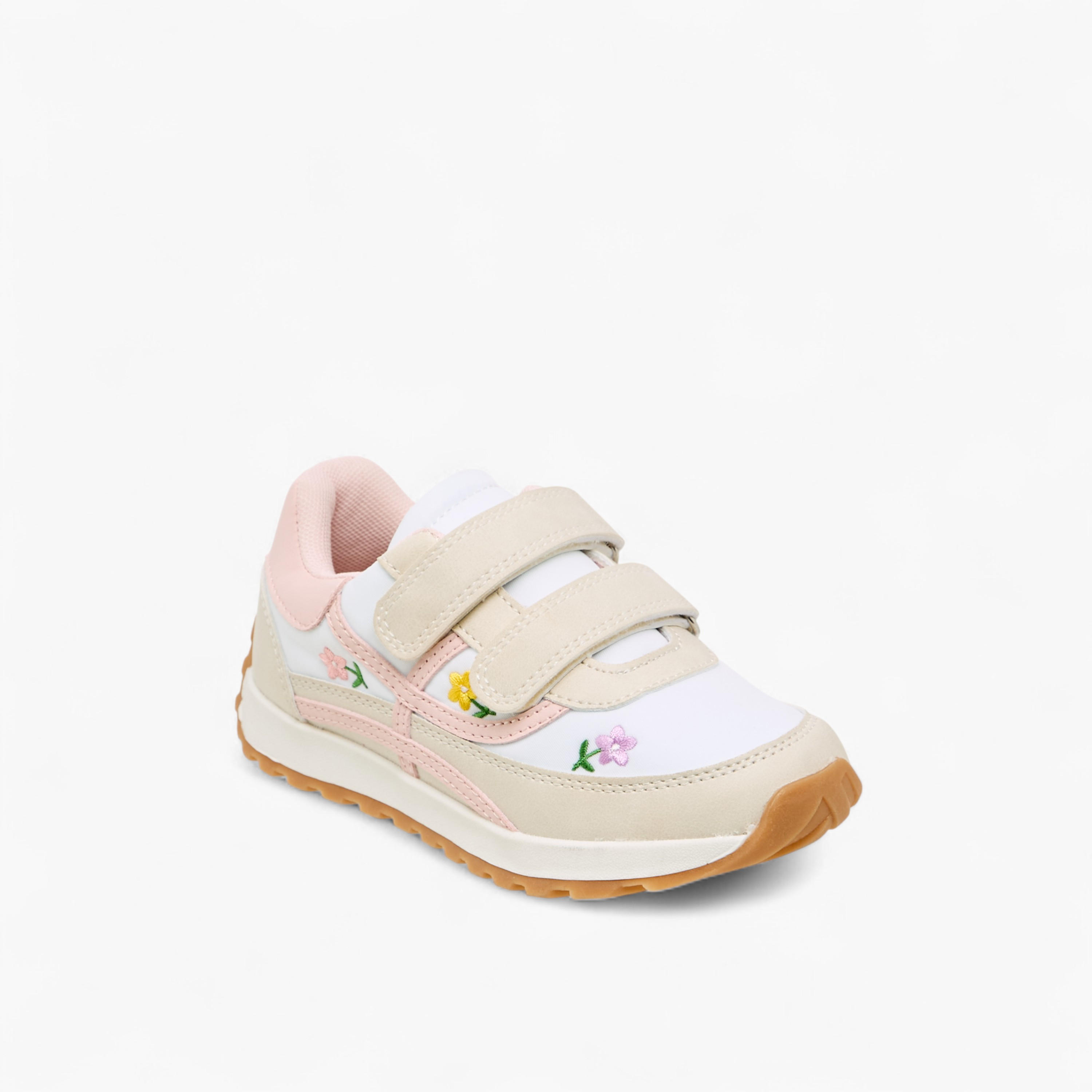 Juniors Girls Floral Embroidered Sneakers-girls-shoes-sneakers-image-2