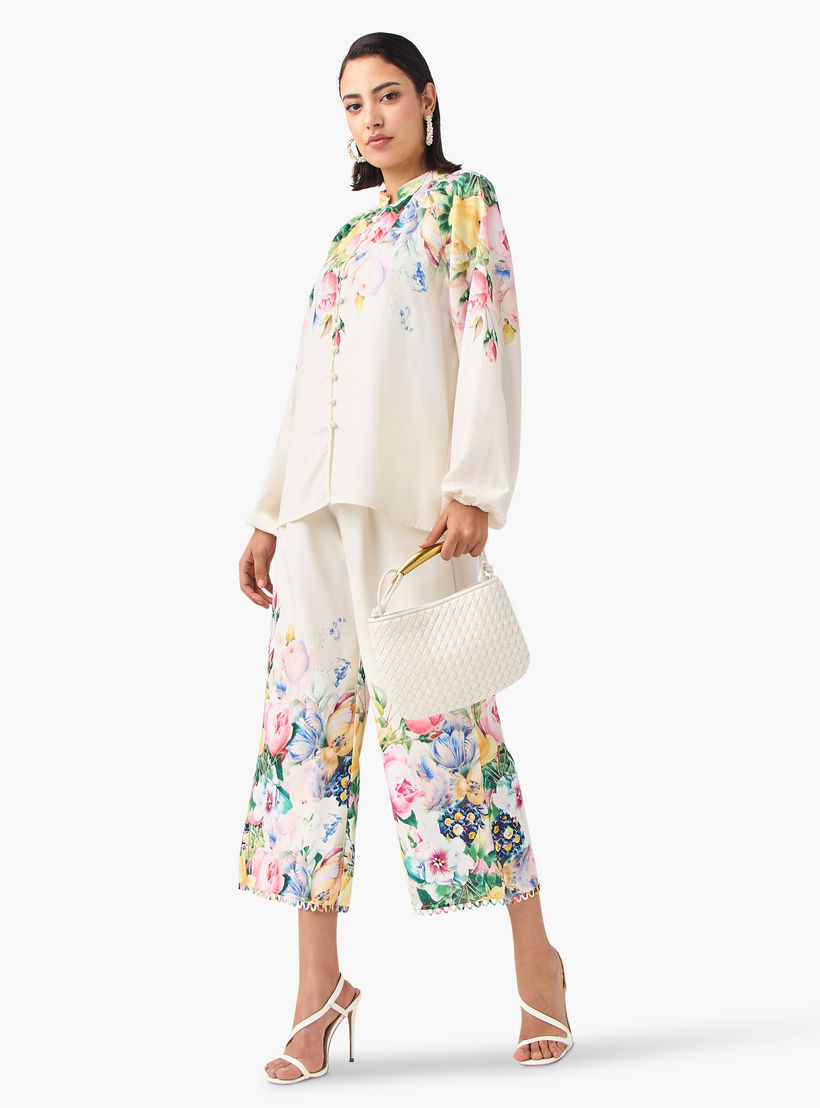 بلوزة بياقة ماندارين وأكمام منفوخة وطبعات زهرية من تو إكستريمز-women-clothing-shirtsandblouses-blouses-image-2