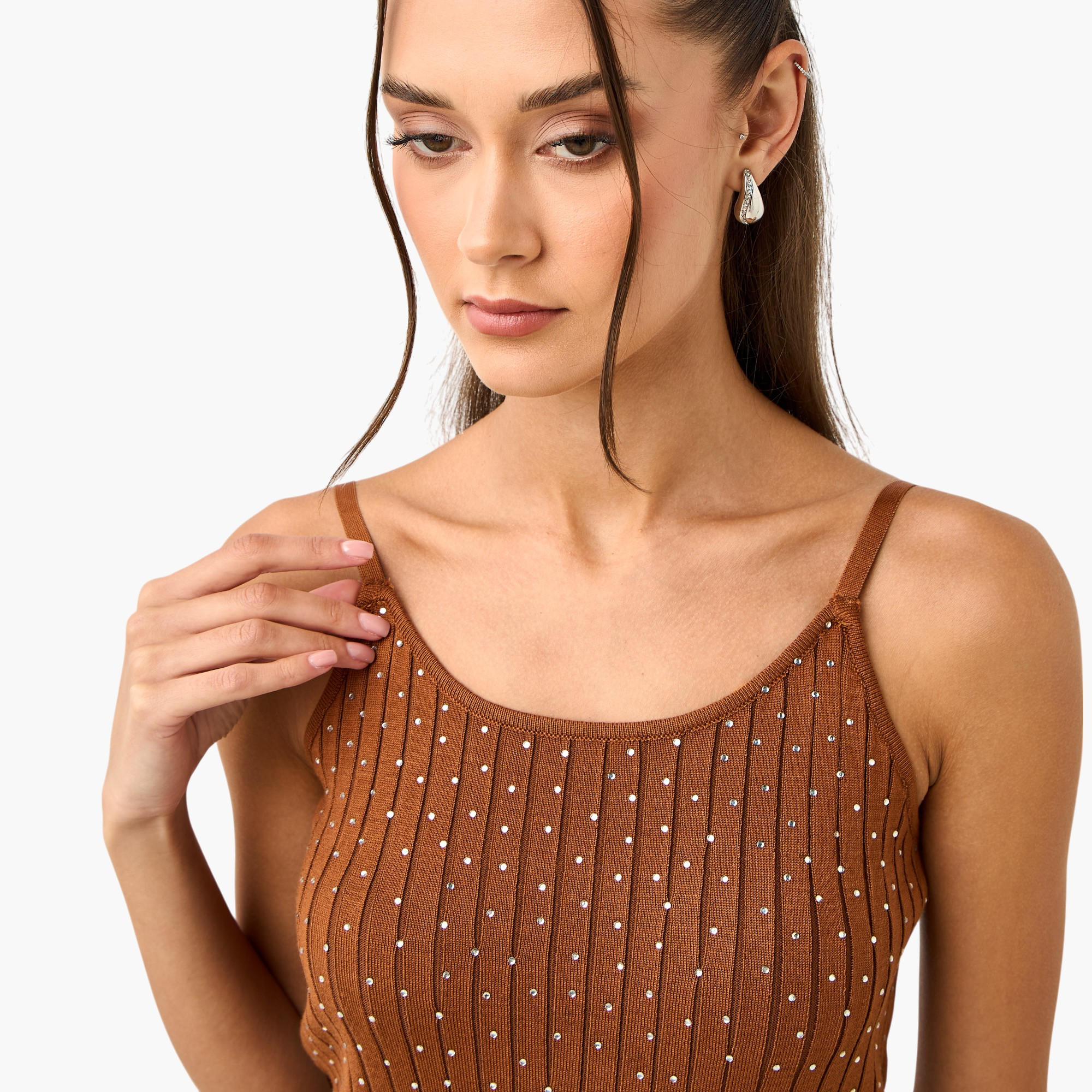 2Xtremz Embellished Crop Top with Spaghetti Straps-women-clothing-tshirts-image-4