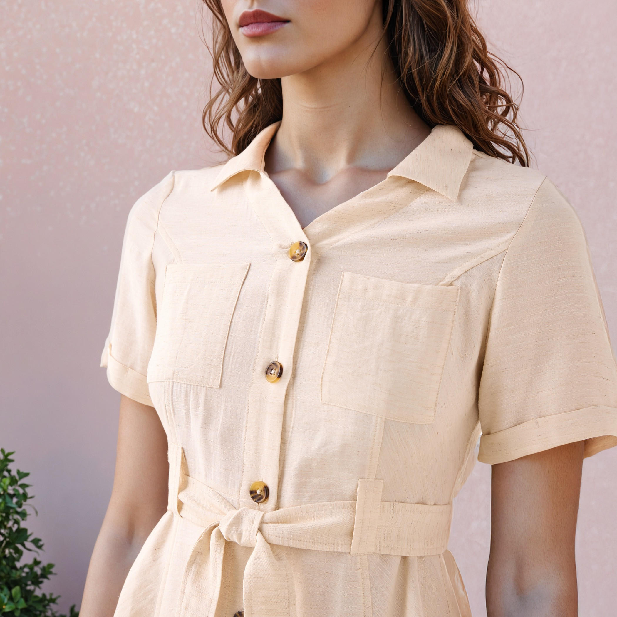 2Xtremz Midi Linen Blend Shirt Dress with Belt and Pockets-women-clothing-dresses-image-4