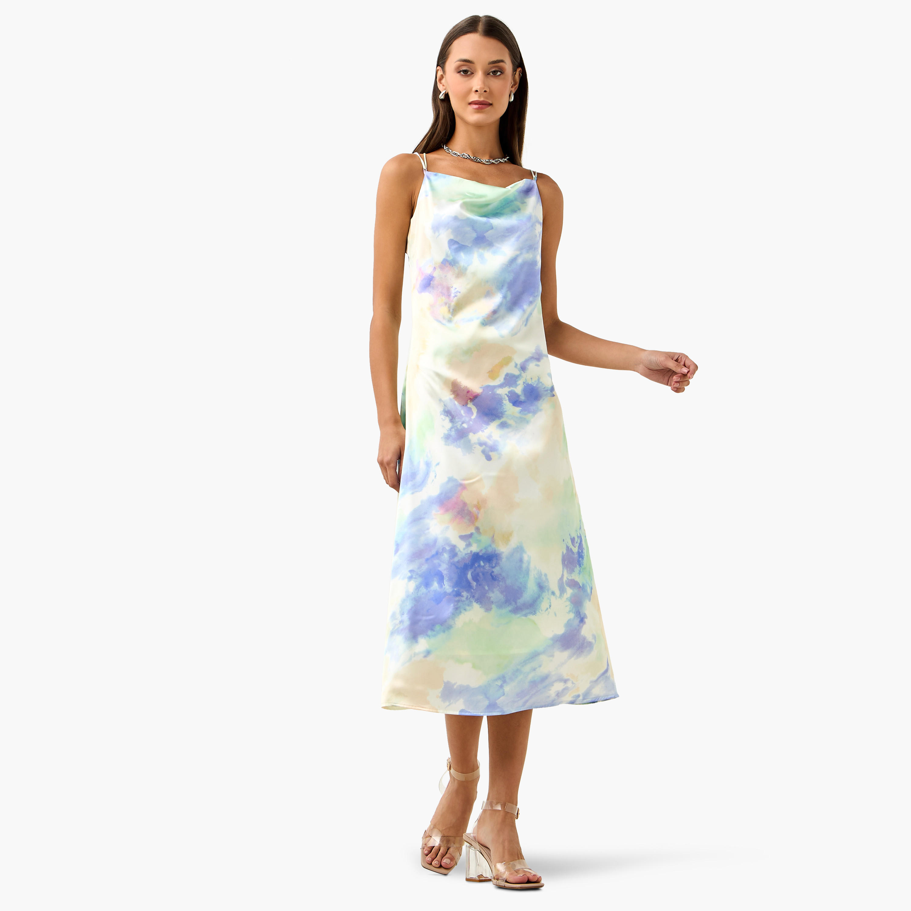 فستان ساتان بحمّالات رفيعة وطبعات مصبوغة من تو إكستريمز-women-clothing-dresses-image-2