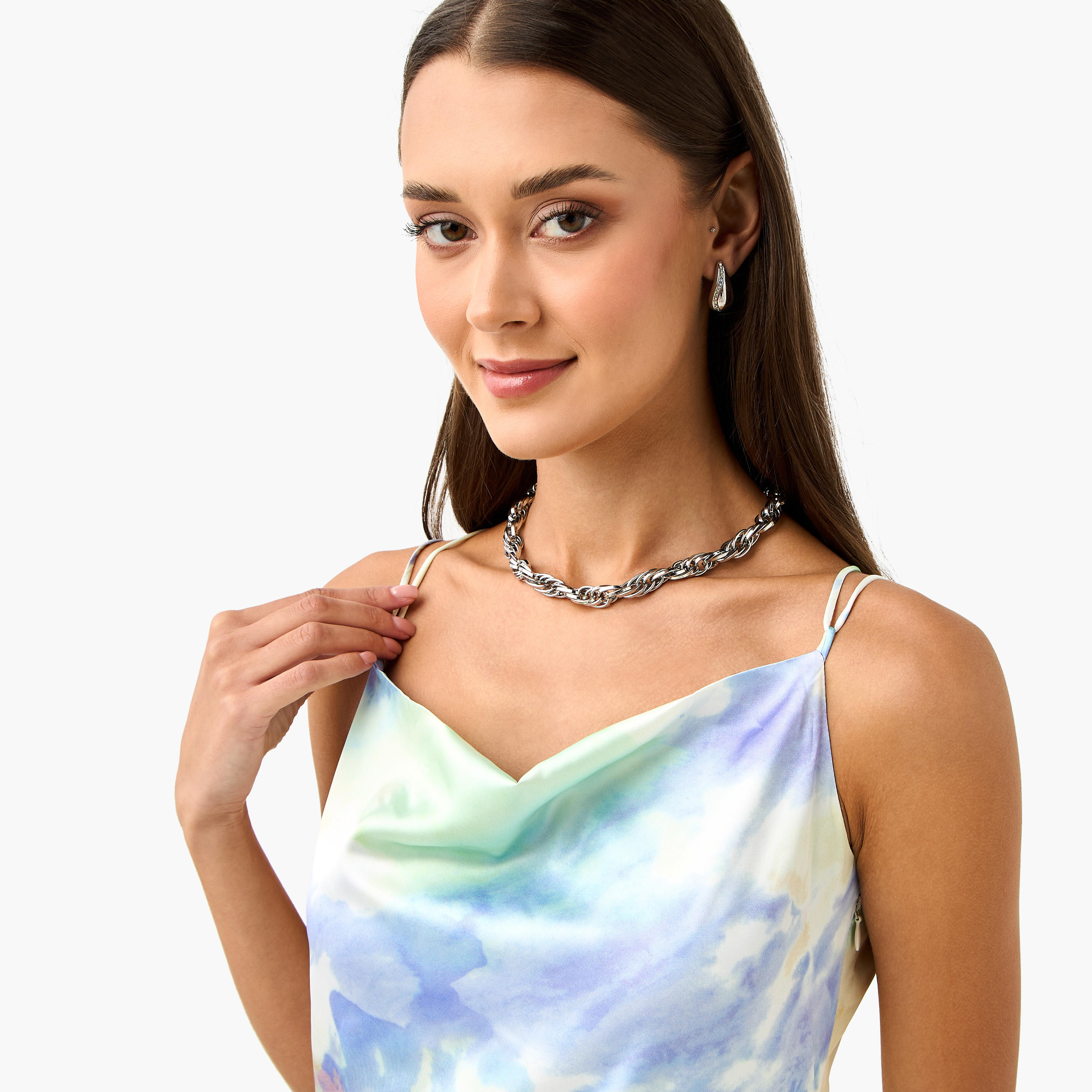 فستان ساتان بحمّالات رفيعة وطبعات مصبوغة من تو إكستريمز-women-clothing-dresses-image-4