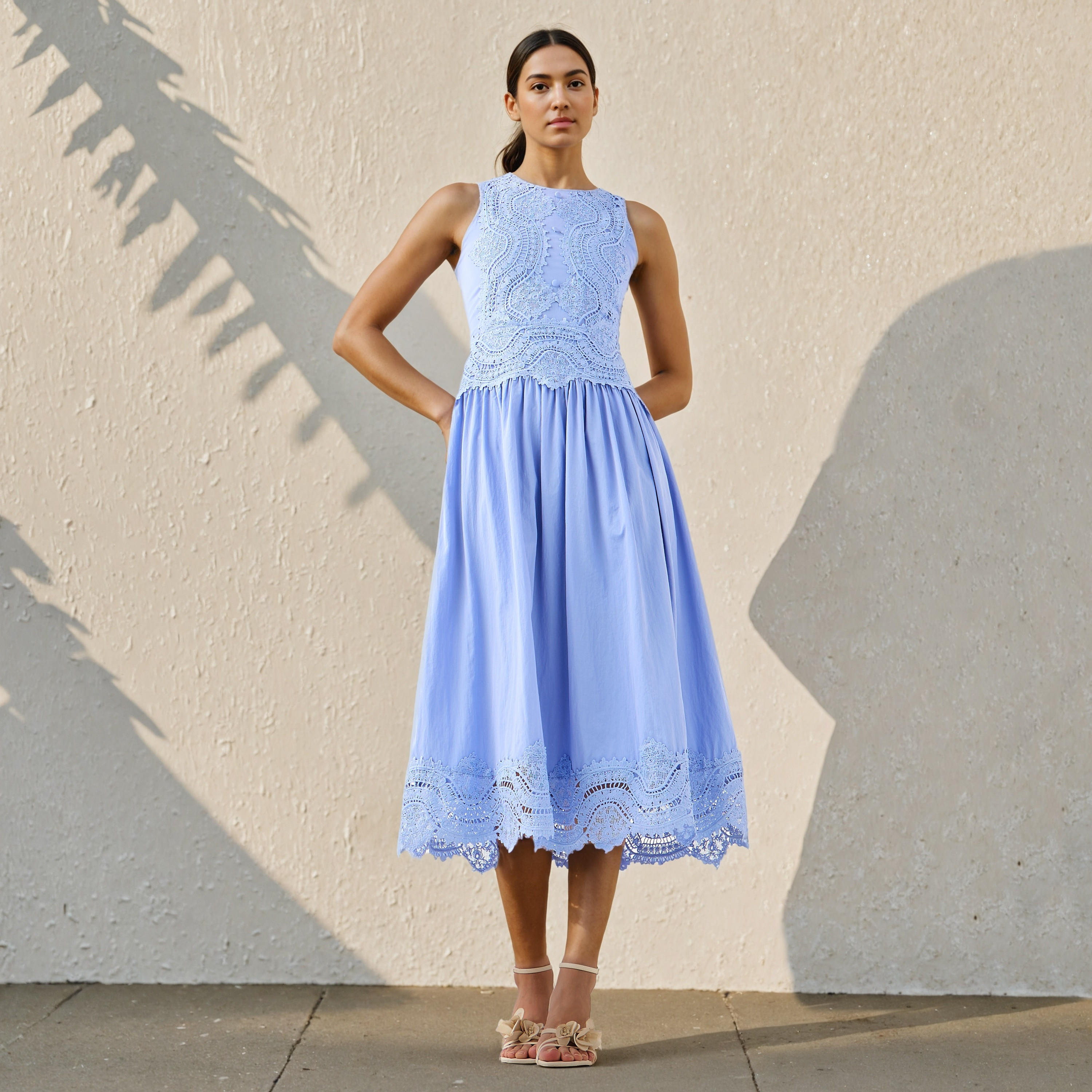 2Xtremz Lace Detail Sleeveless Midi Dress-women-clothing-dresses-image-2
