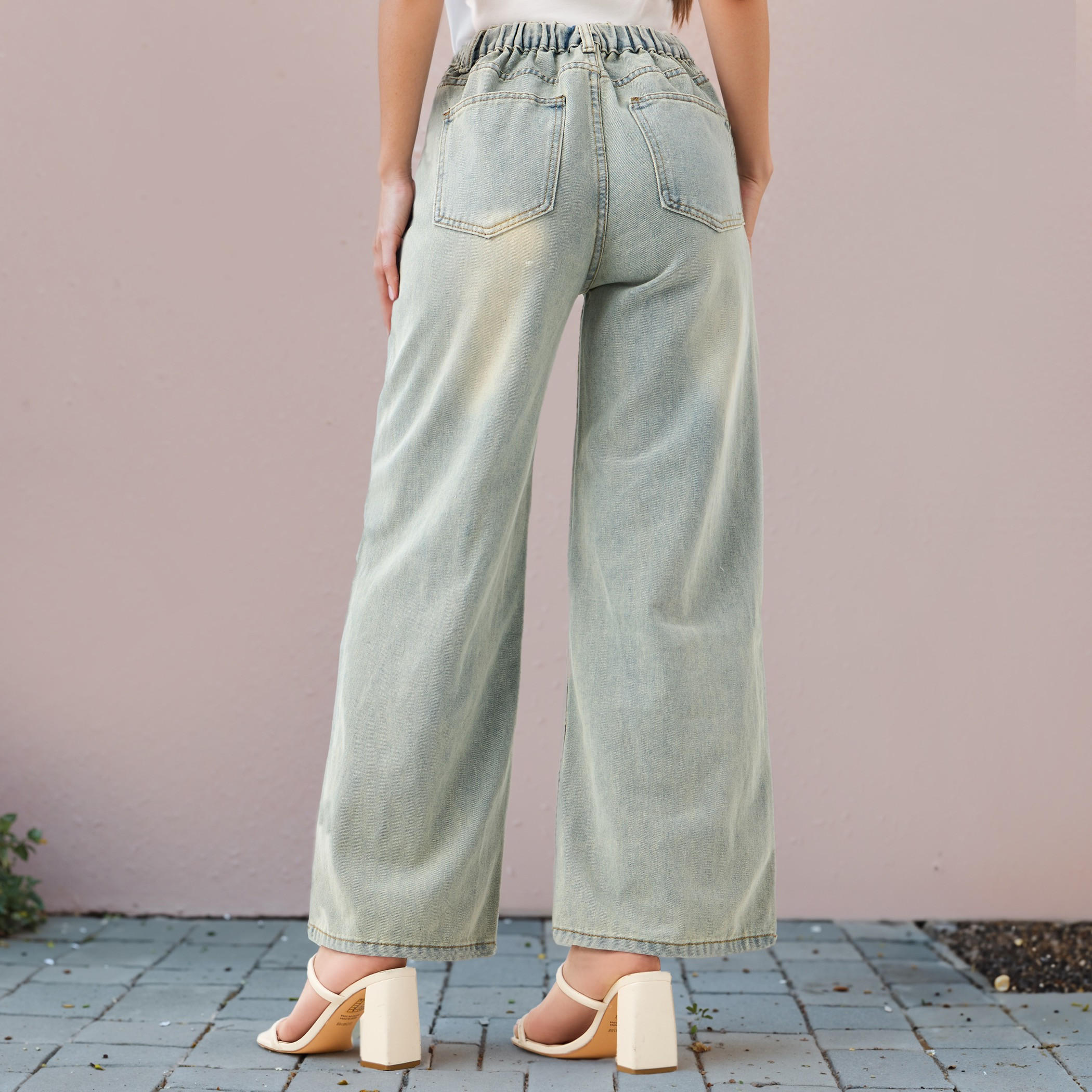 2Xtremz Rhinestone Embellished Regular Fit Linen Blend Jeans with Pockets-women-clothing-bottoms-jeans-image-3