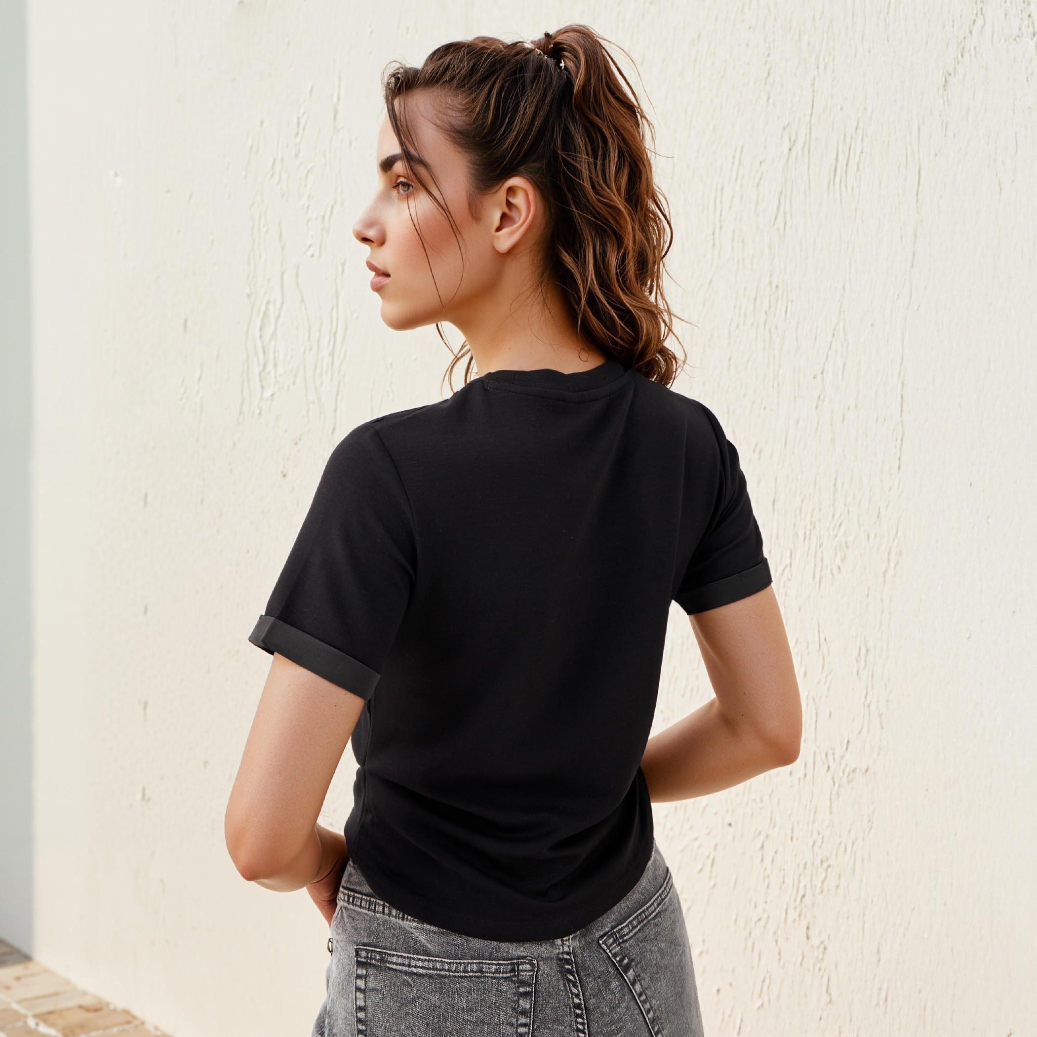 2Xtremz Button Detail T-shirt with Crew Neck-women-clothing-tshirts-image-3