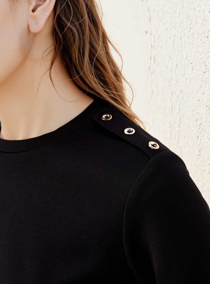 2Xtremz Button Detail T-shirt with Crew Neck-women-clothing-tshirts-image-4