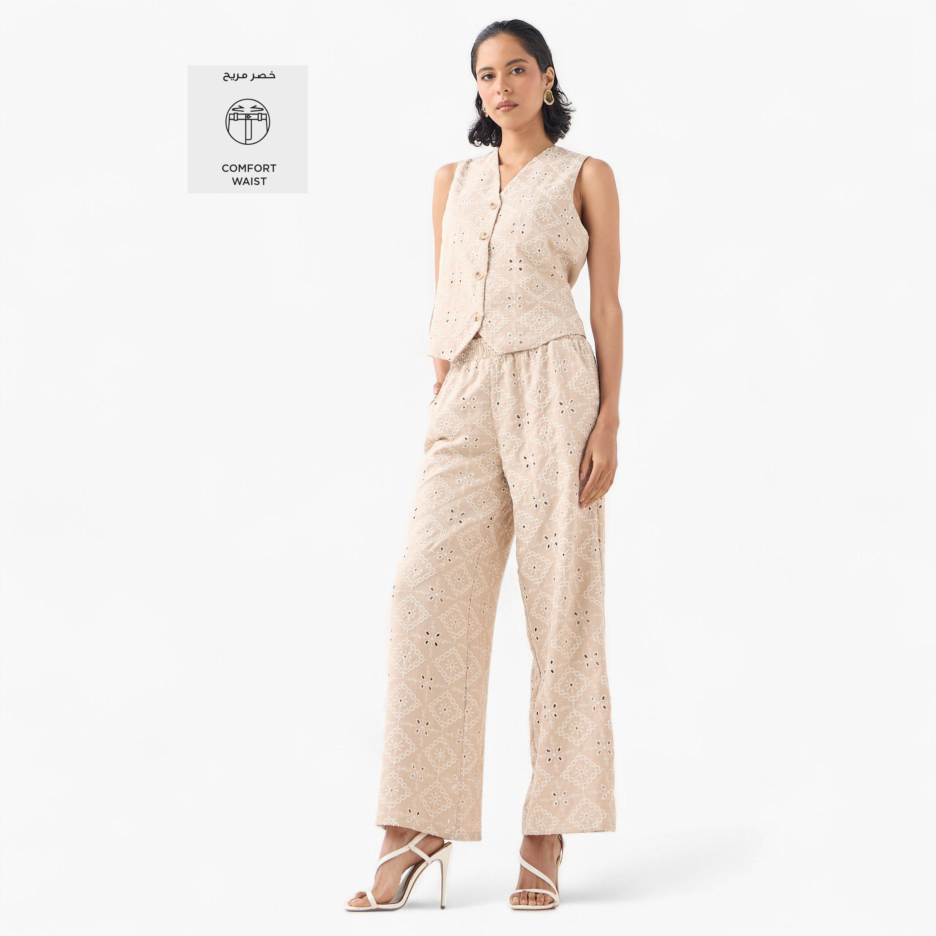 2Xtremz Schiffli Trousers with Elastic Waist-women-clothing-bottoms-trousers-image-2