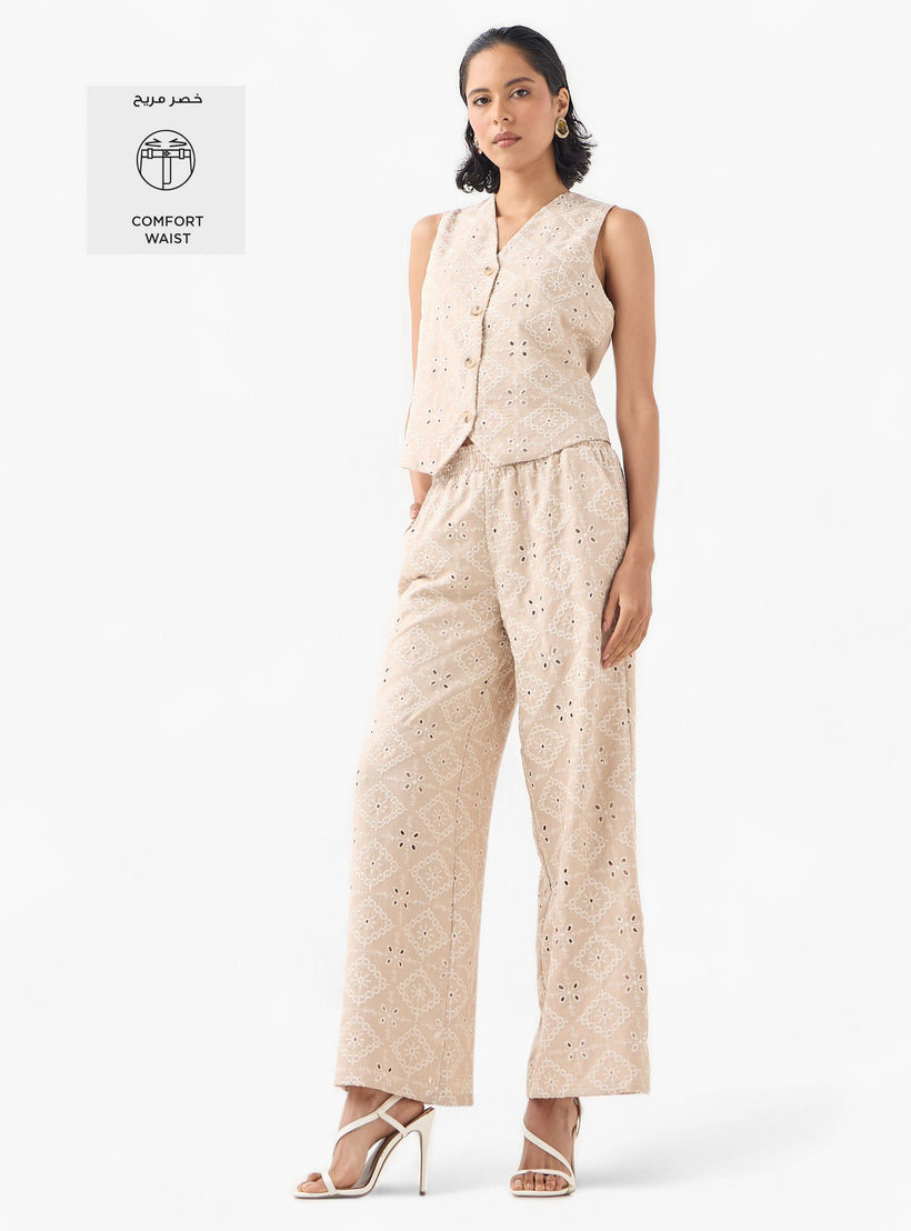 2Xtremz Schiffli Trousers with Elastic Waist-women-clothing-bottoms-trousers-image-2