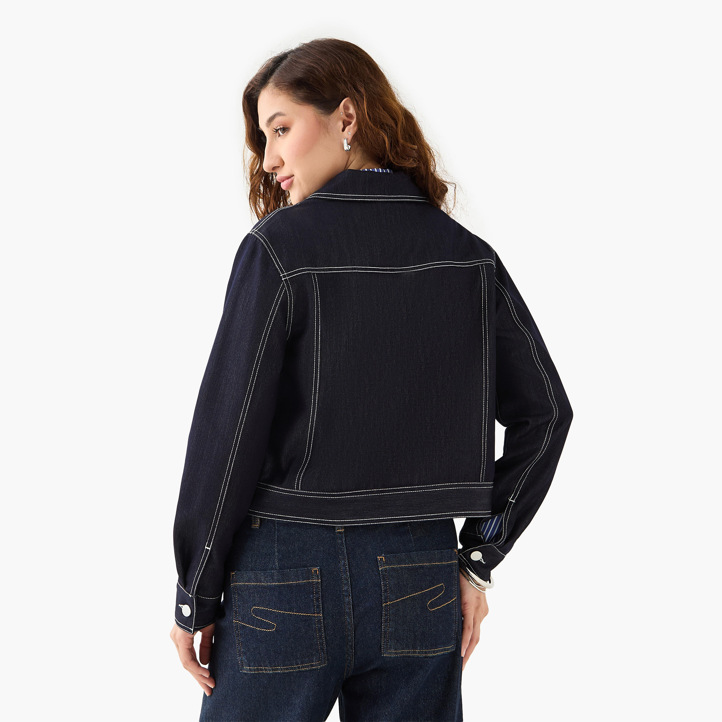 2Xtremz Flap Pocket Trucker Jacket-women-winterwear-coatsandjackets-jackets-image-3